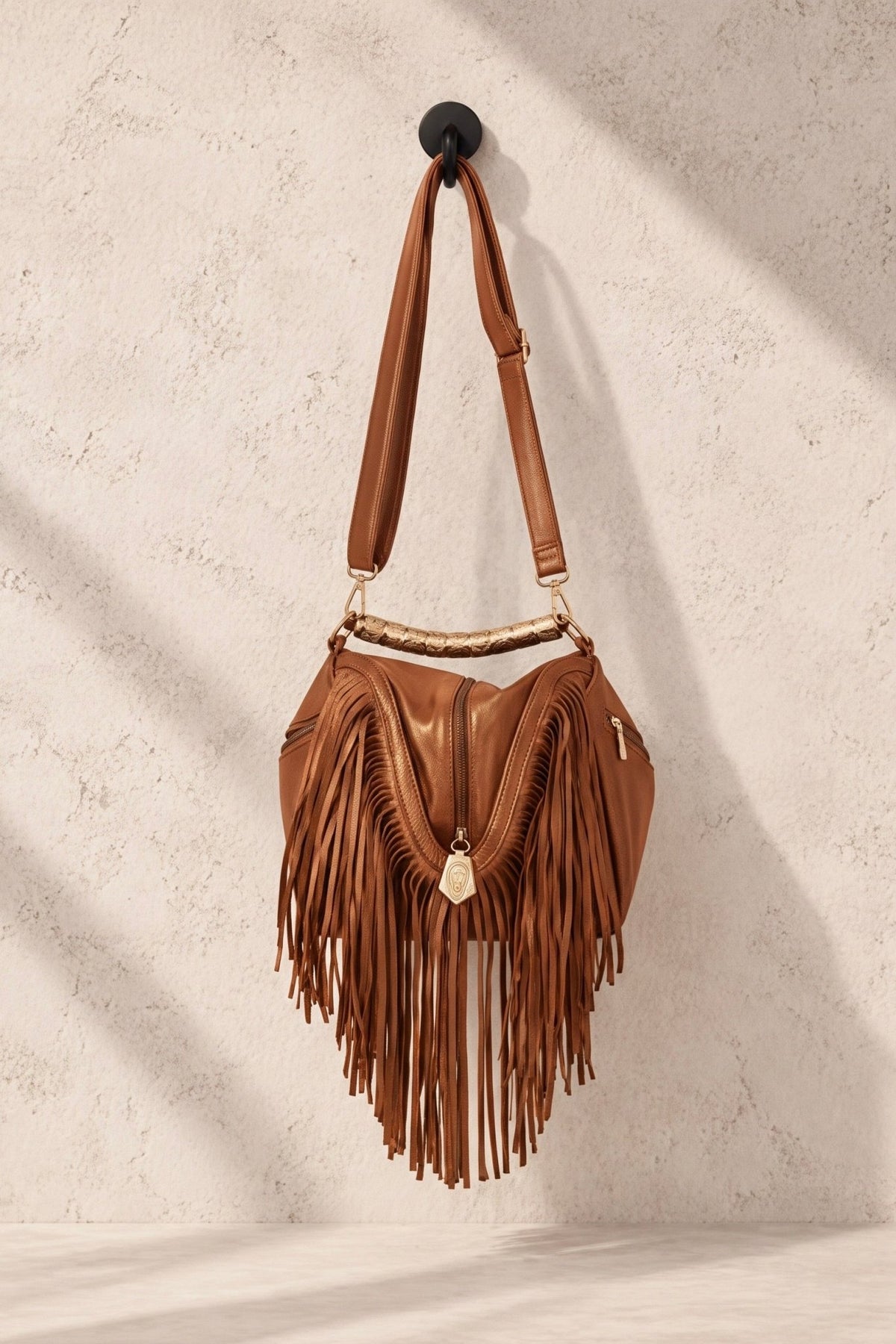 Blackout Betty Fringe & Studs Bag