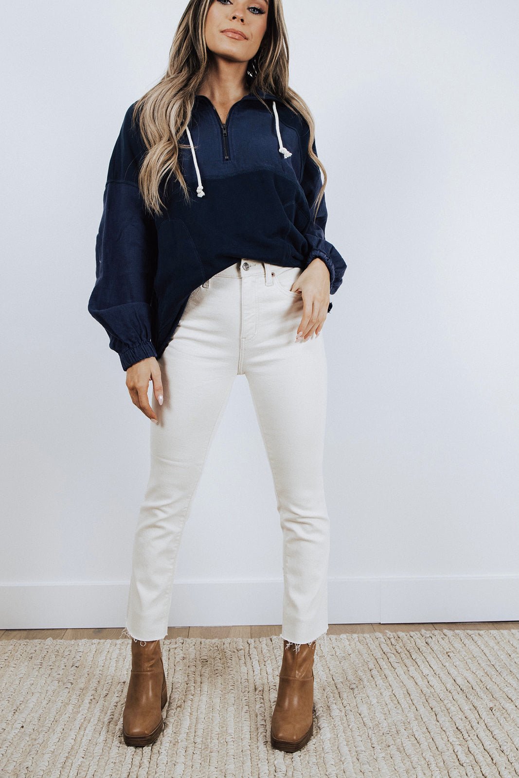 Blaine Washed Half Zip Pullover Lux Collection - FINAL SALE
