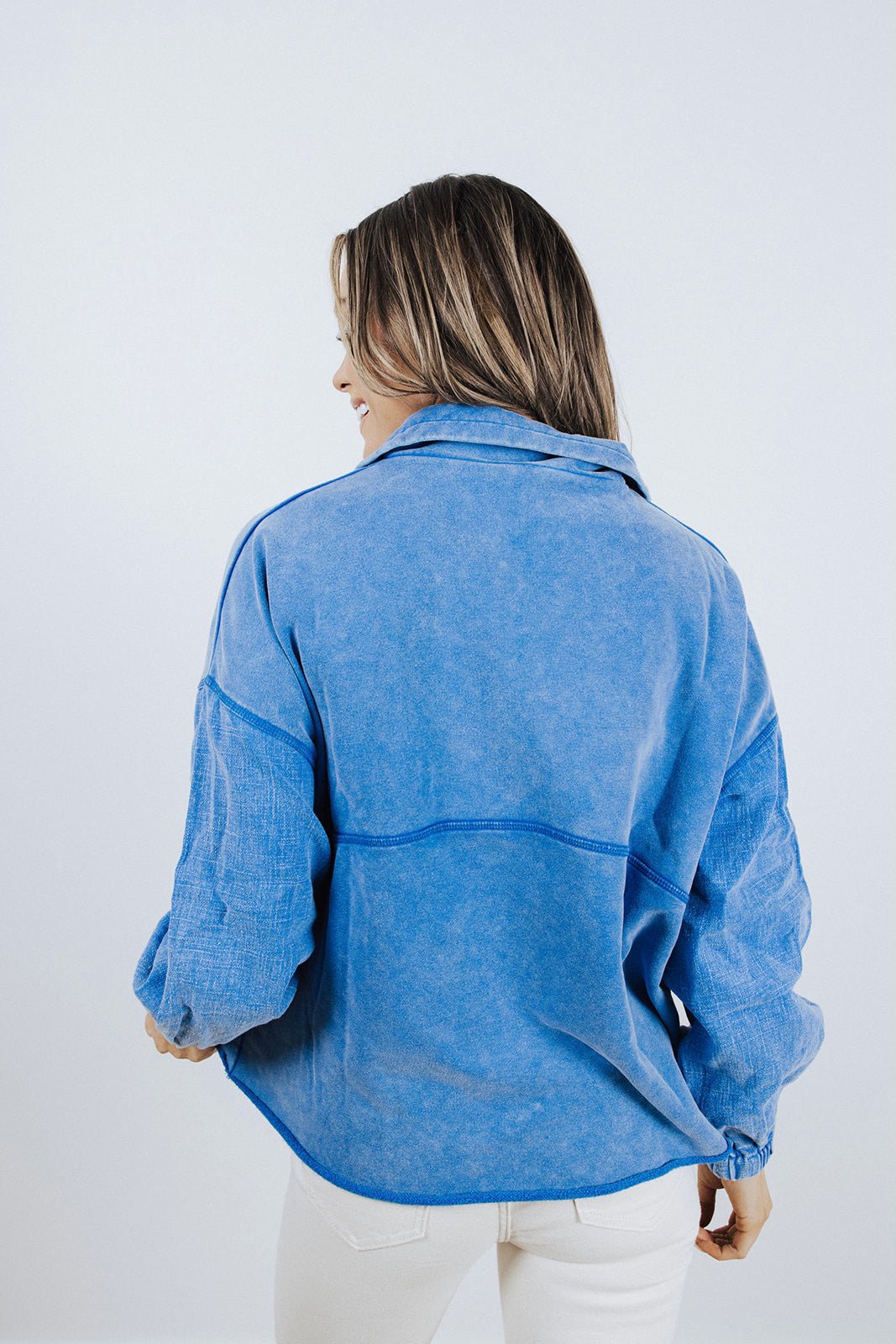 Blaine Washed Half Zip Pullover Lux Collection - FINAL SALE