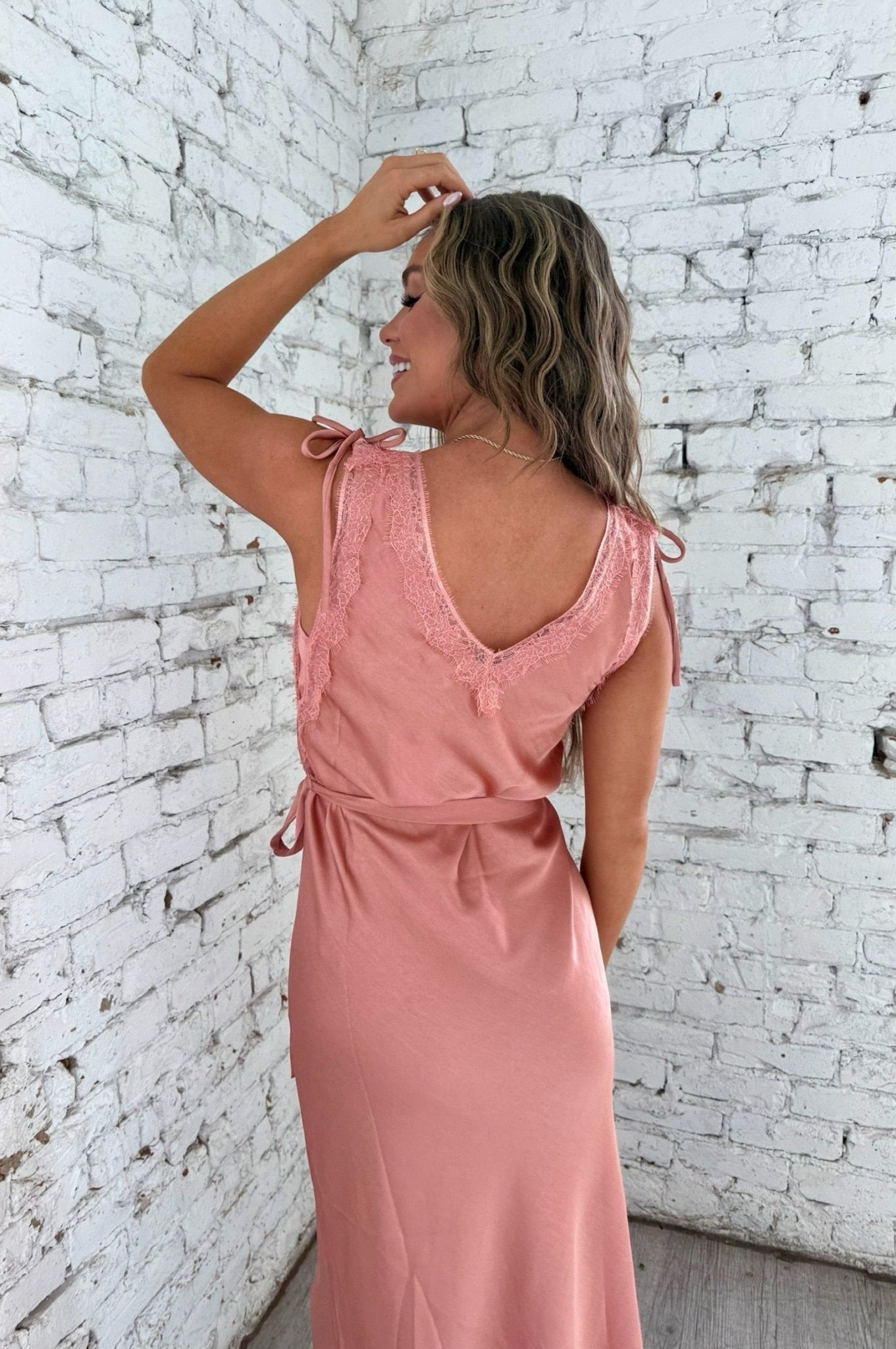 Blushing Hour Slip Dress