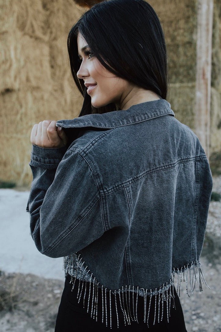 Bryson Rhinestone Cropped Jacket - FINAL SALE
