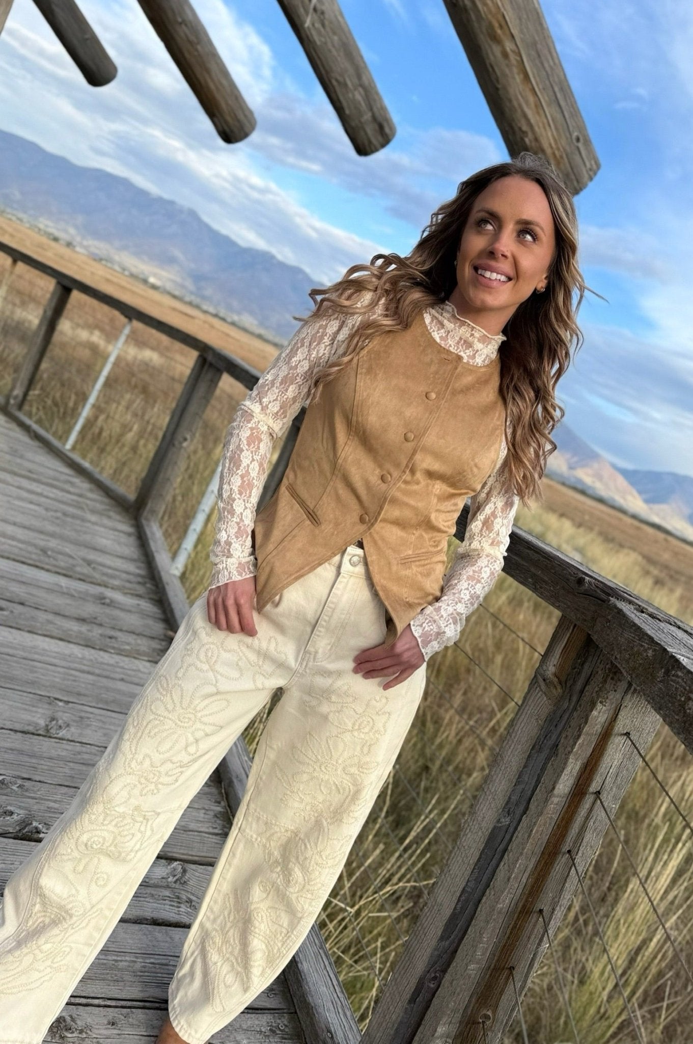 Canvas Bloom Barrel Pants