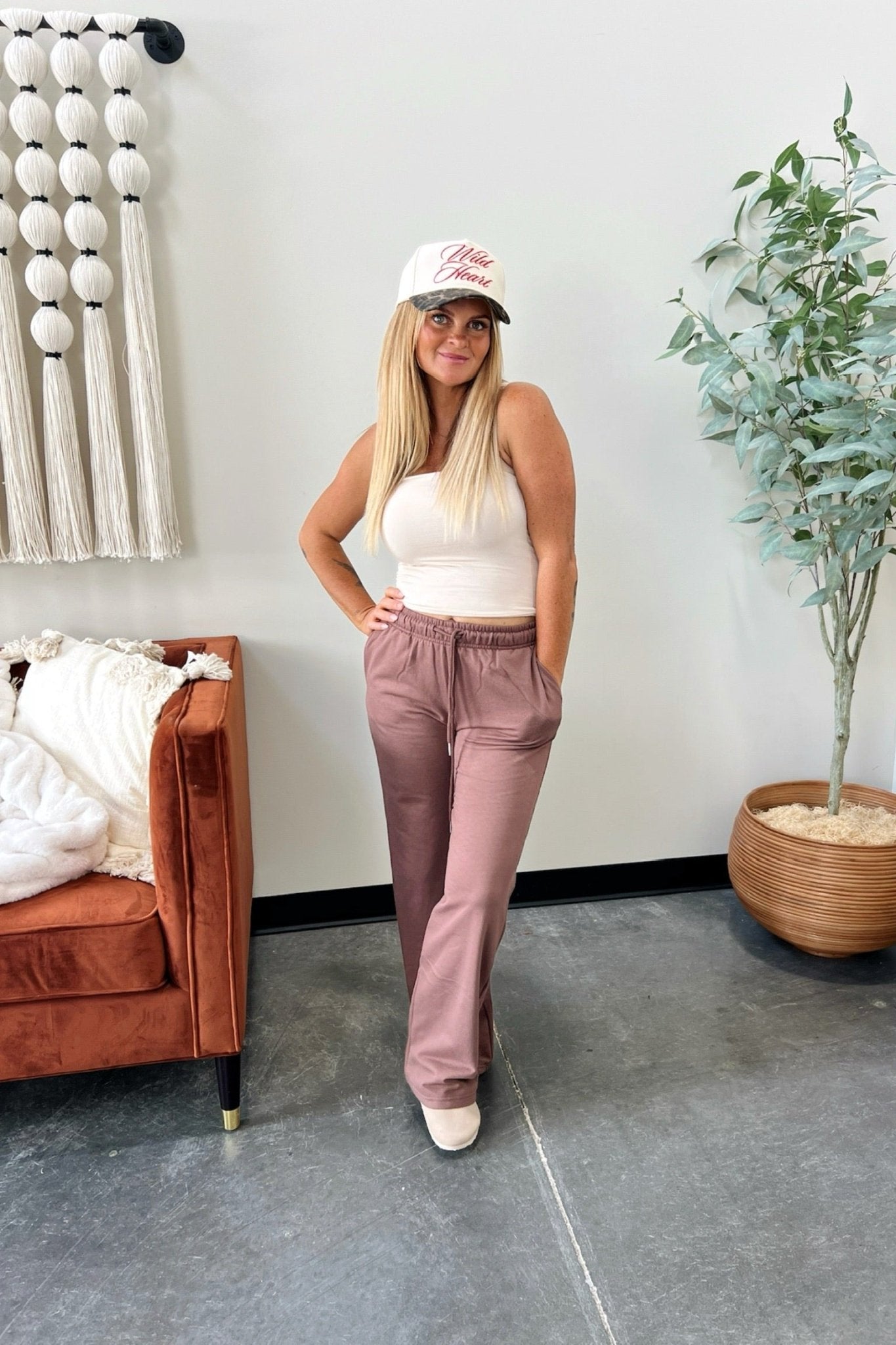 fleece drawstring jogger pants