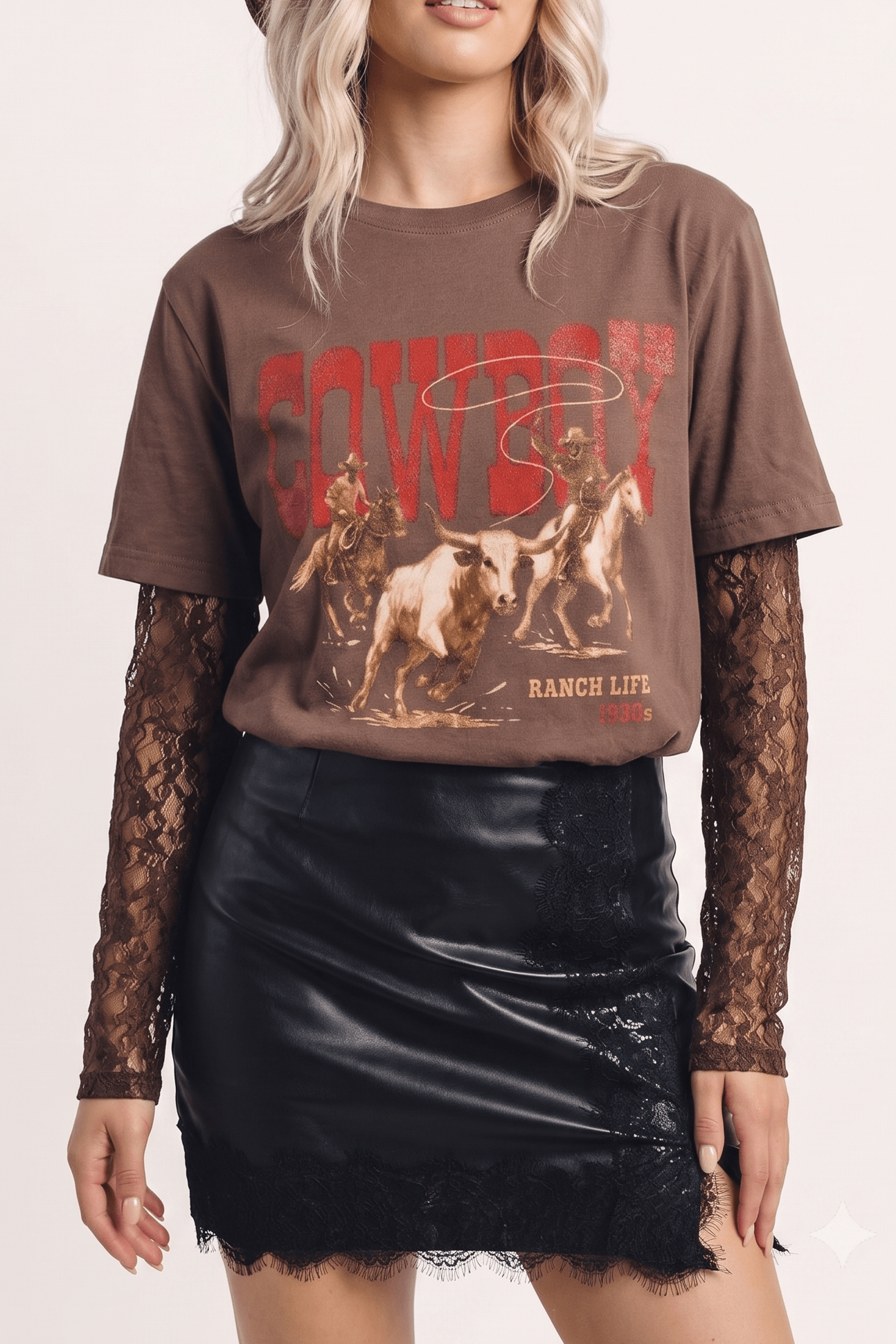 Cowboy Ranch Life Graphic Top