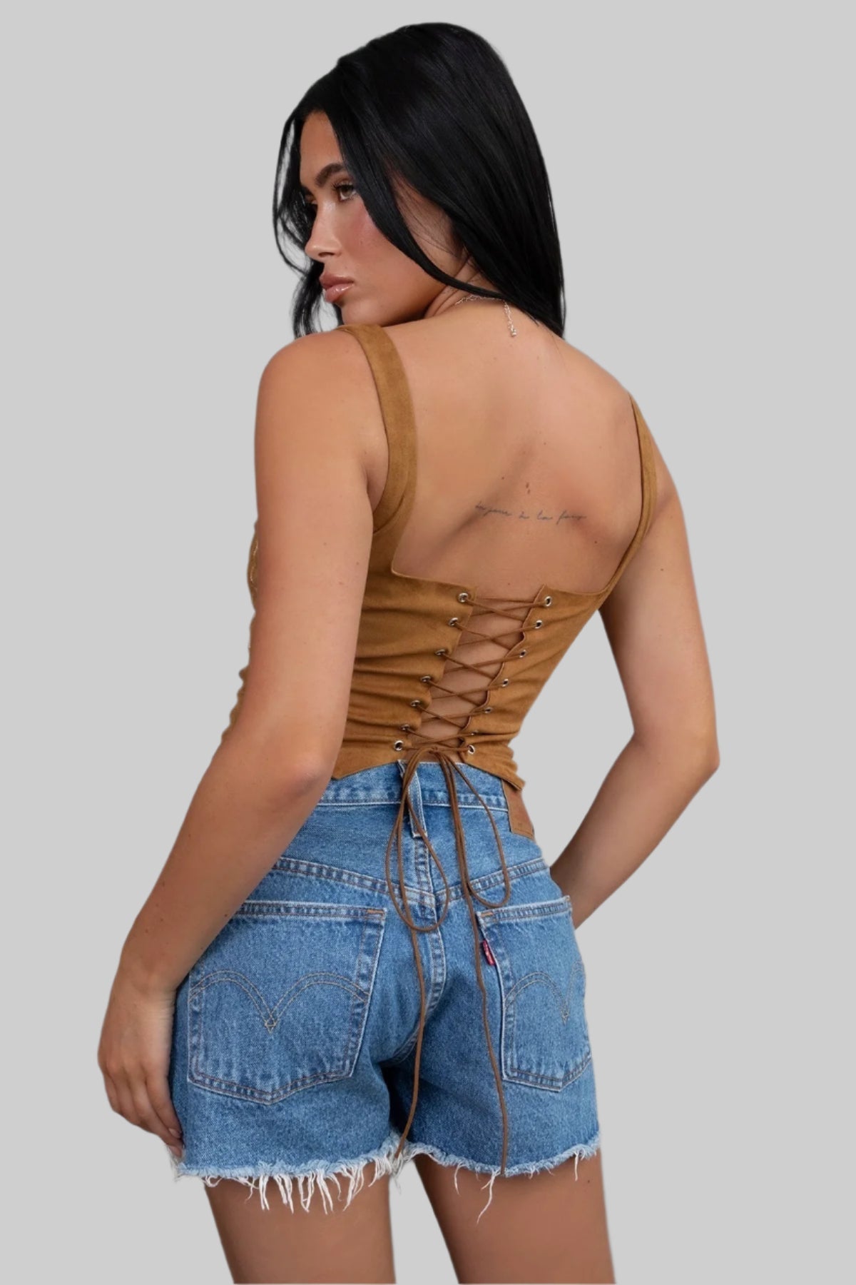 Cowgirl Code Suede Crop Top