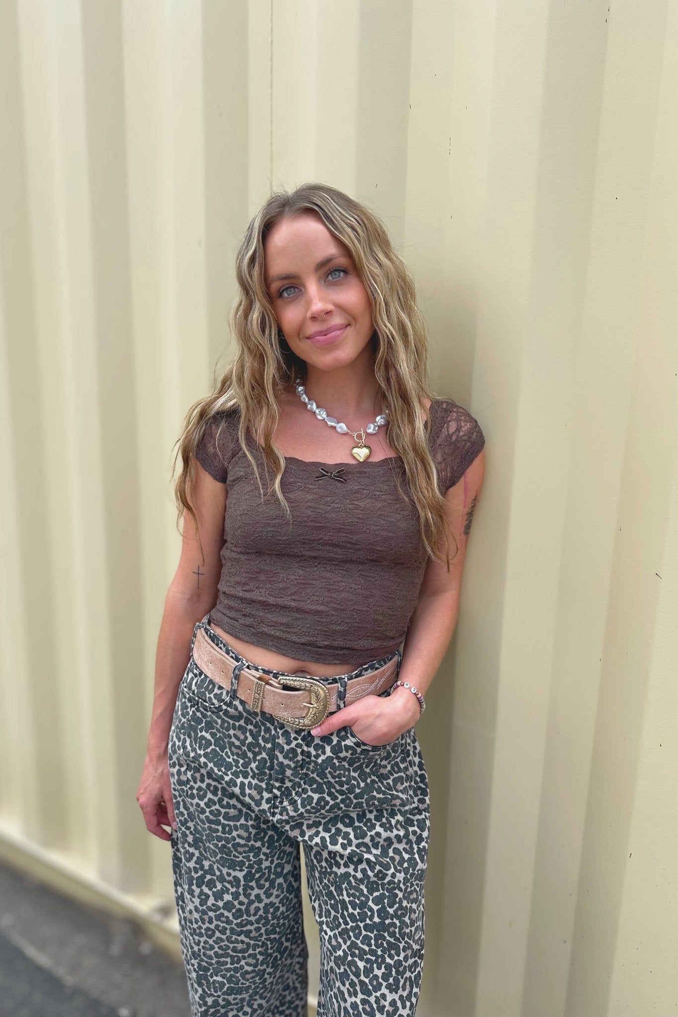 Cream Of The Crop Lace Short Sleeve Top