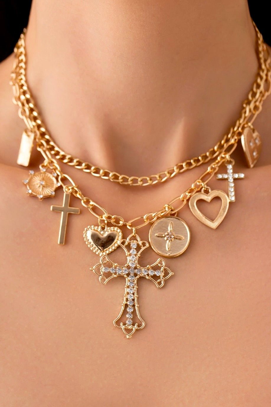 Crossed Paths Charm Necklace