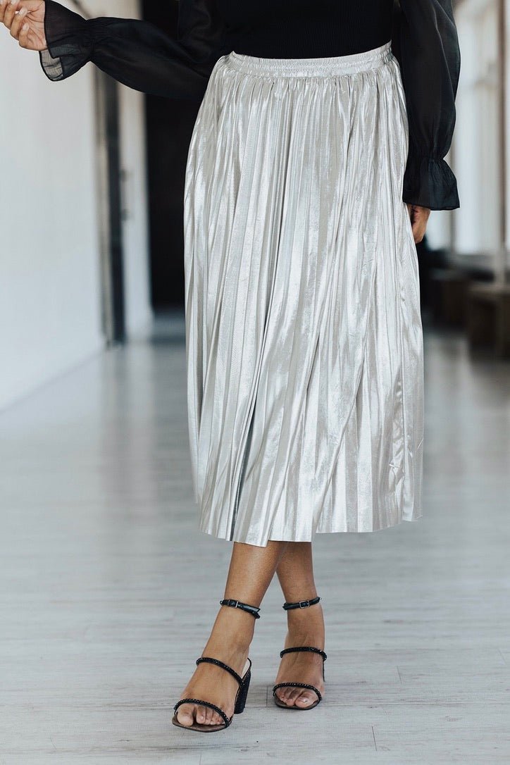 Dasher Metallic Pleated Skirt - FINAL SALE