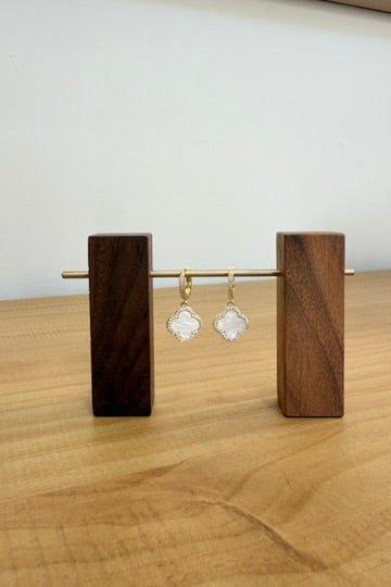 Diamond Dust Clover Earrings