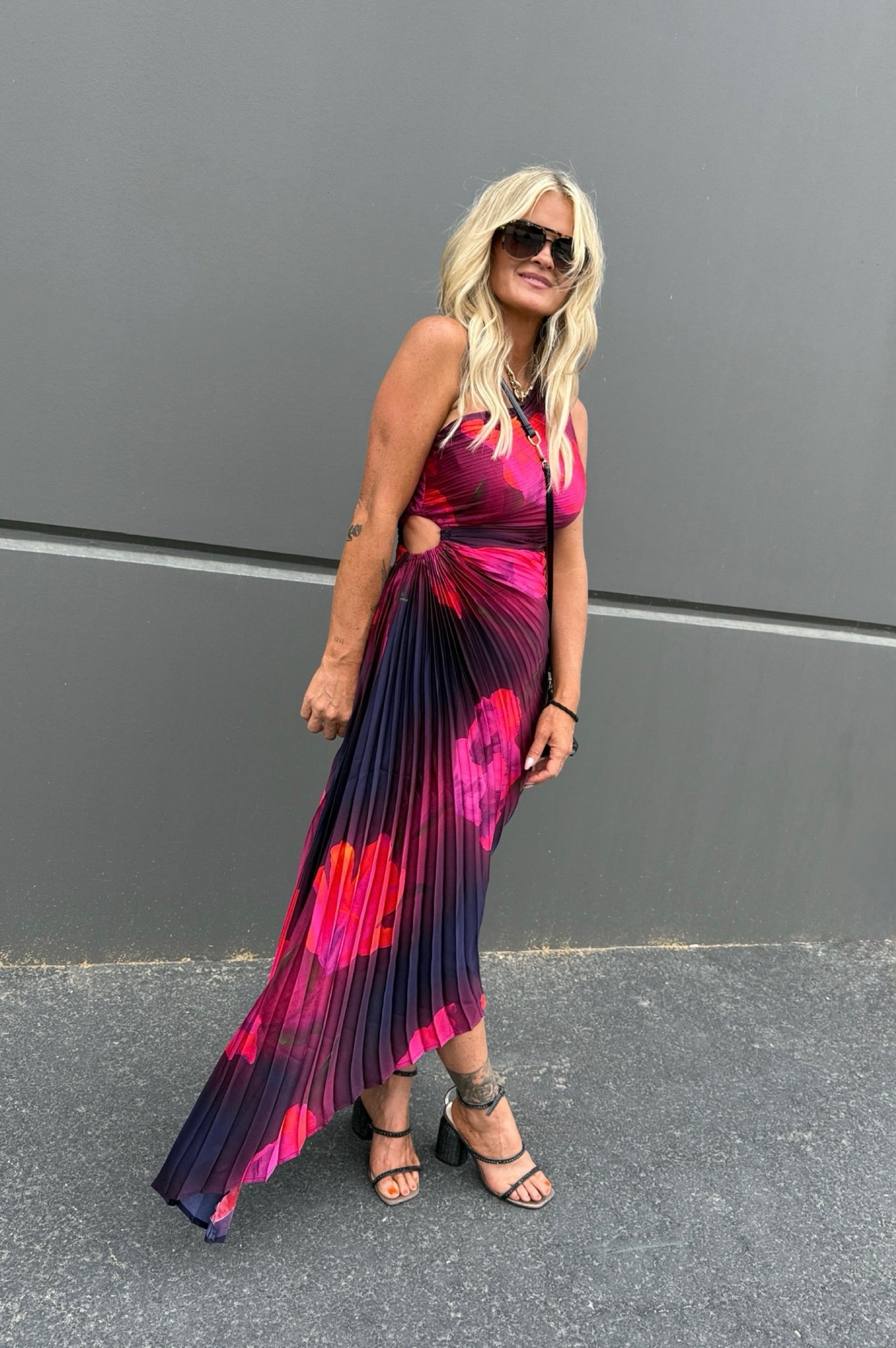 Poison Petals One-Shoulder Dress
