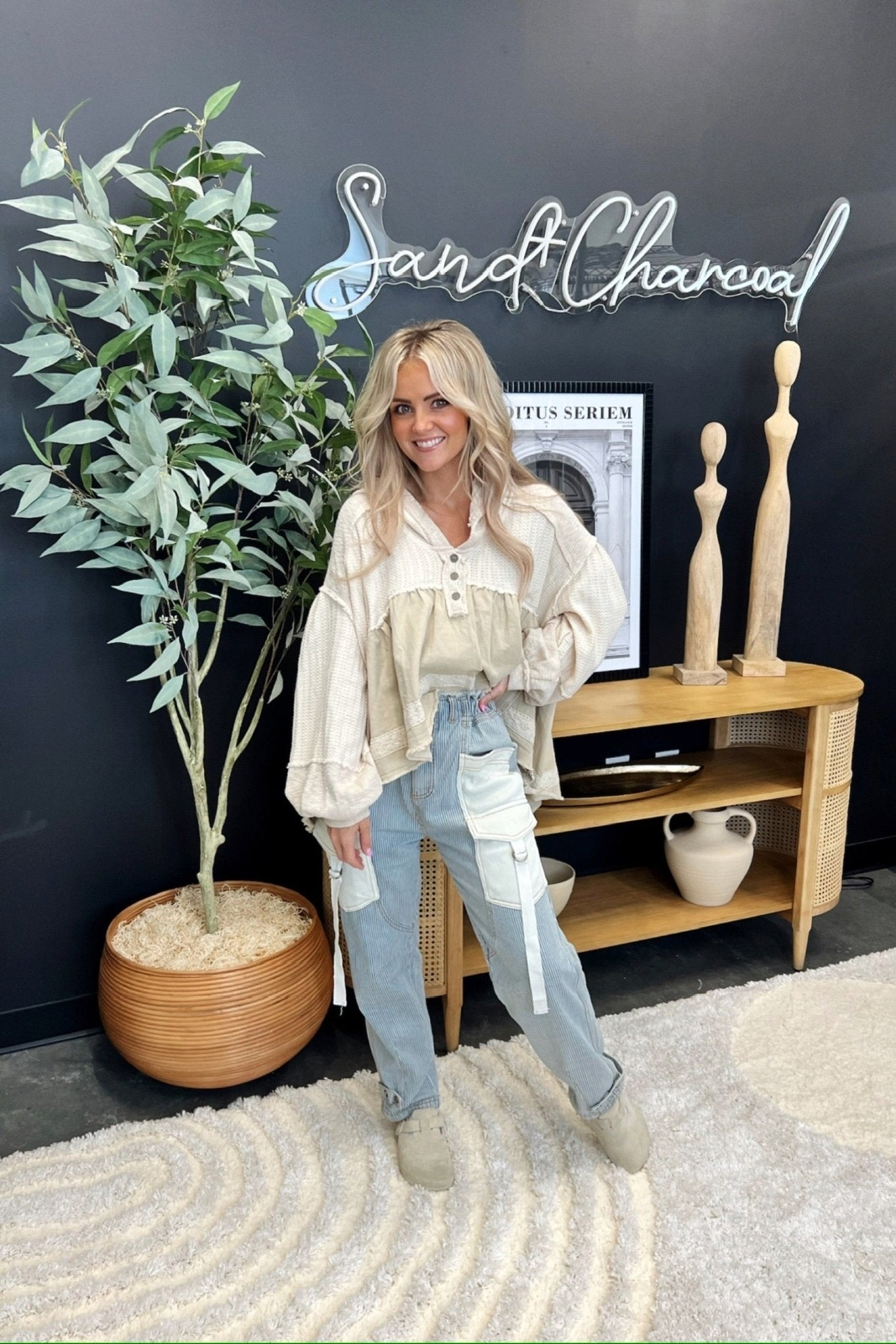 Drew Striped Denim Jeans Lux Collection - FINAL SALE