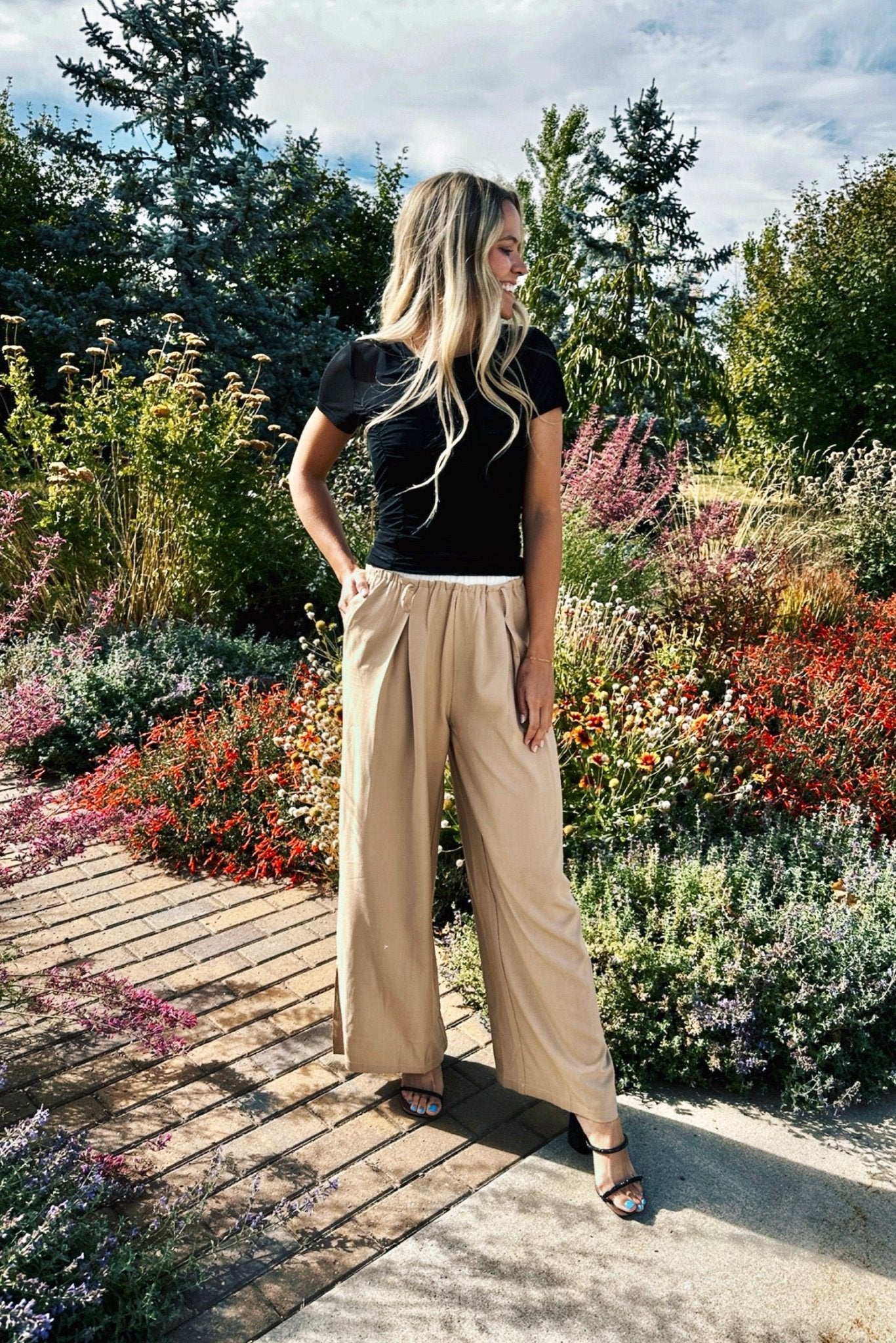 Edge Line Wide Leg Pants - FINAL SALE