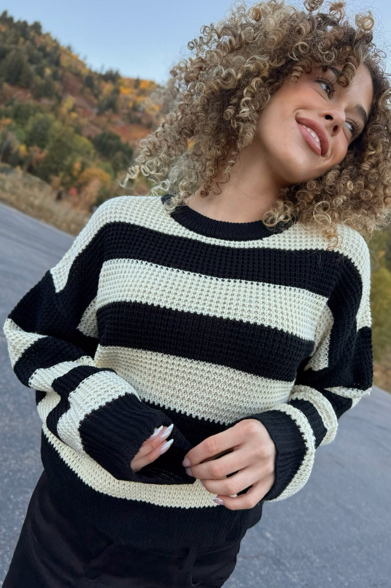 Striped sweater, womens stripe sweater, knit sweater