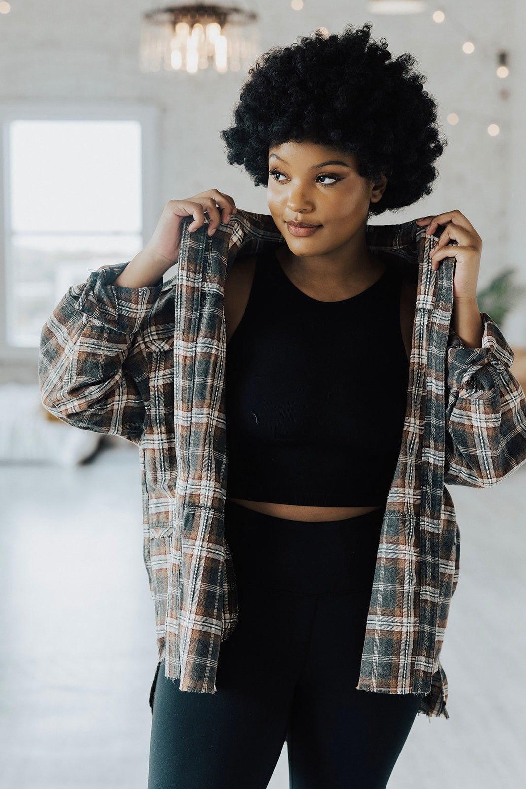 Fireside Mineral Washed Plaid Shirt Lux Collection - FINAL SALE