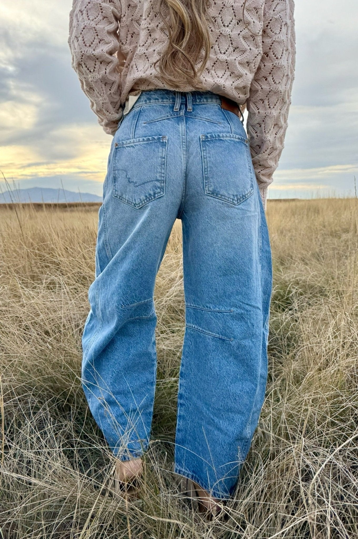 Free People We The Free Good Luck Mid-Rise Barrel Jeans