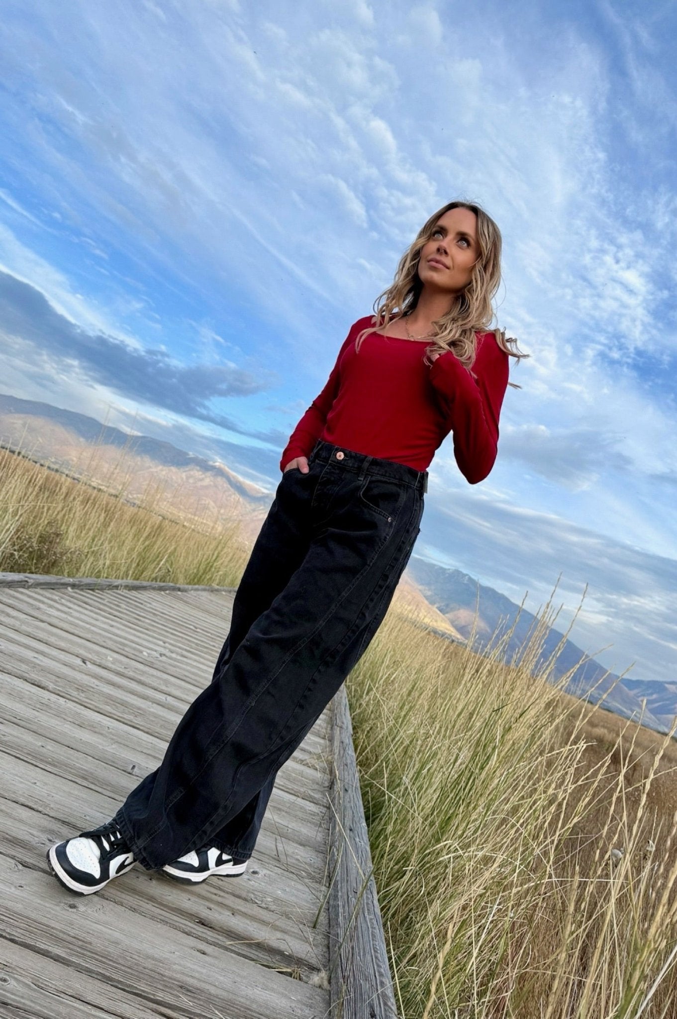 Free People We The Free Good Luck Mid-Rise Barrel Jeans