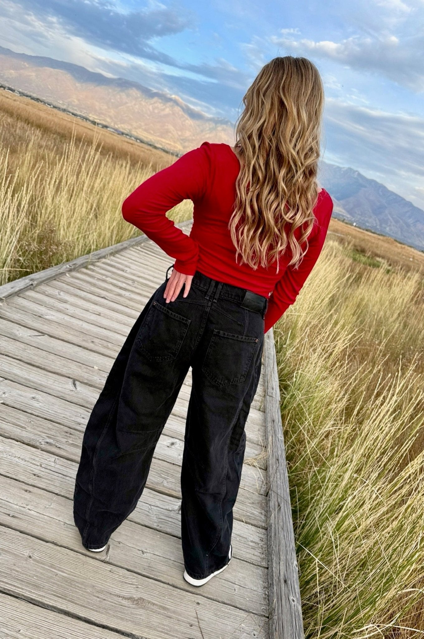 Free People We The Free Good Luck Mid-Rise Barrel Jeans