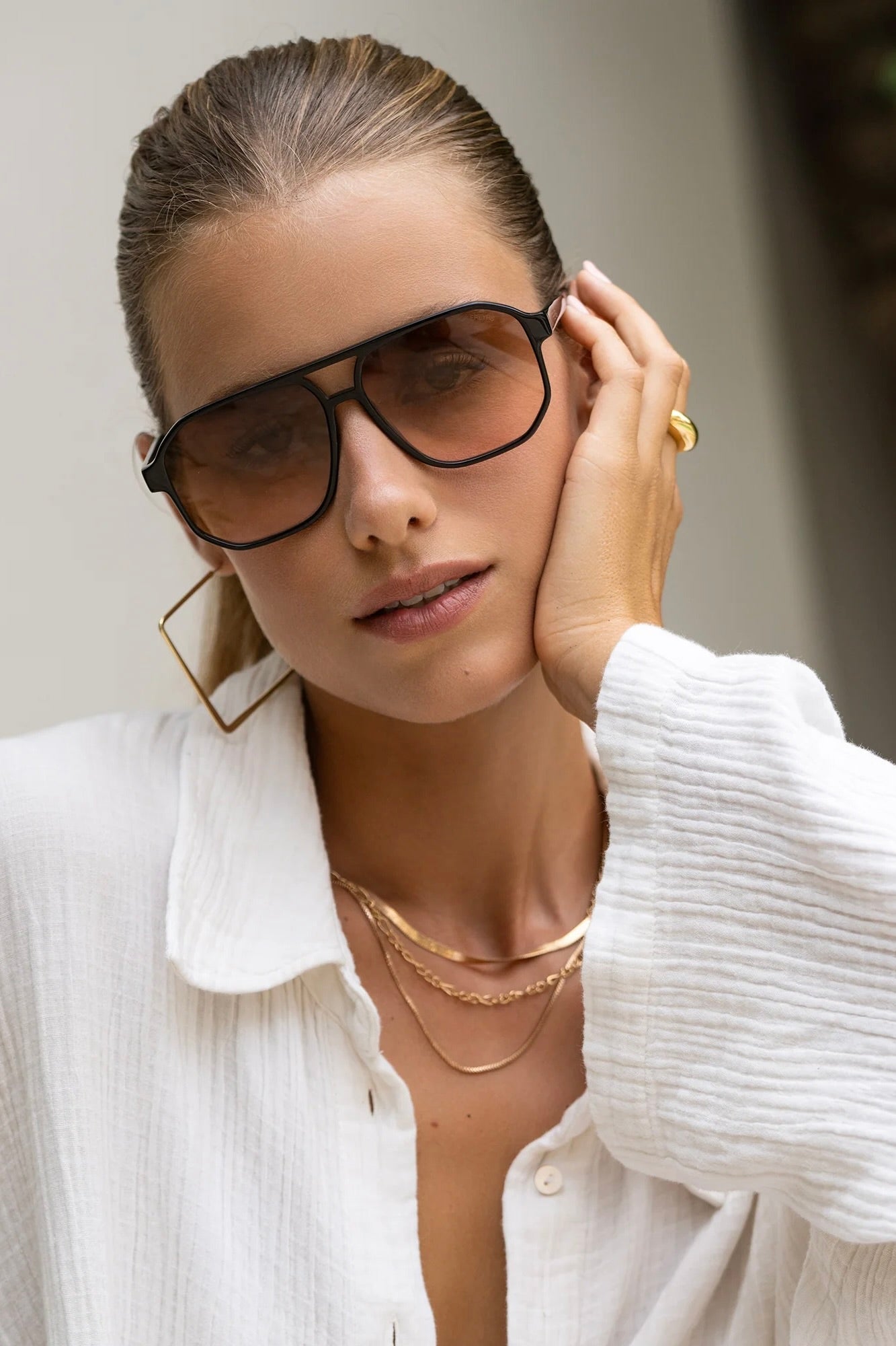 unisex square polarized sunglasses