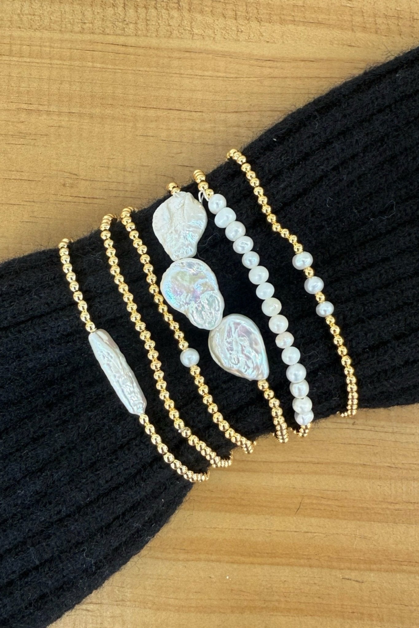 gold plated beaded bracelets 