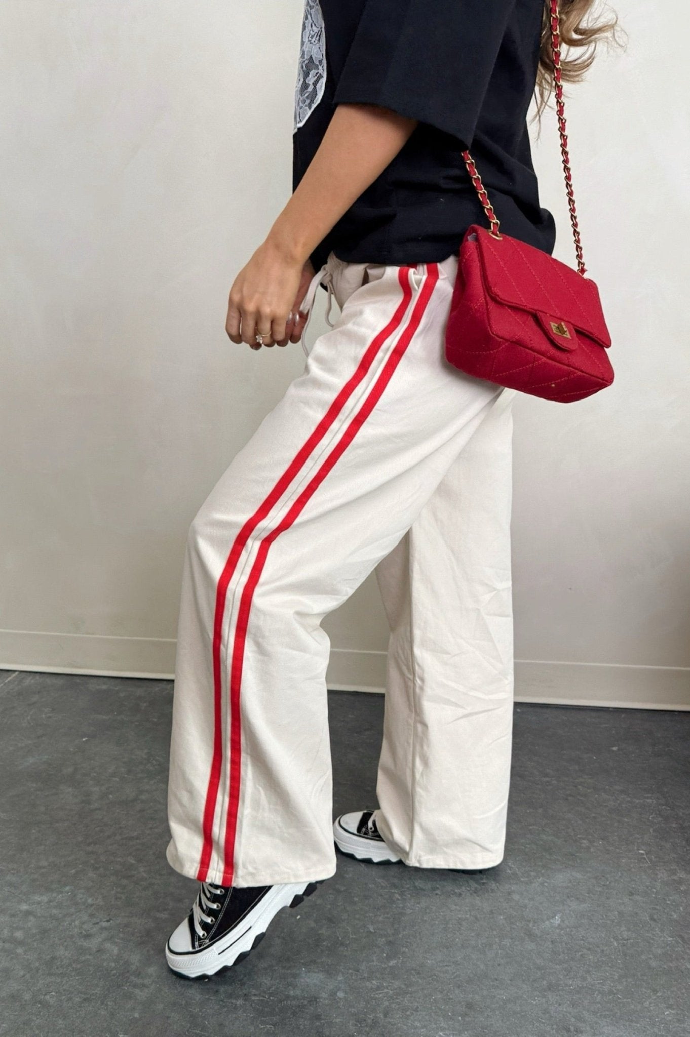 High Contrast Wide Leg Pants