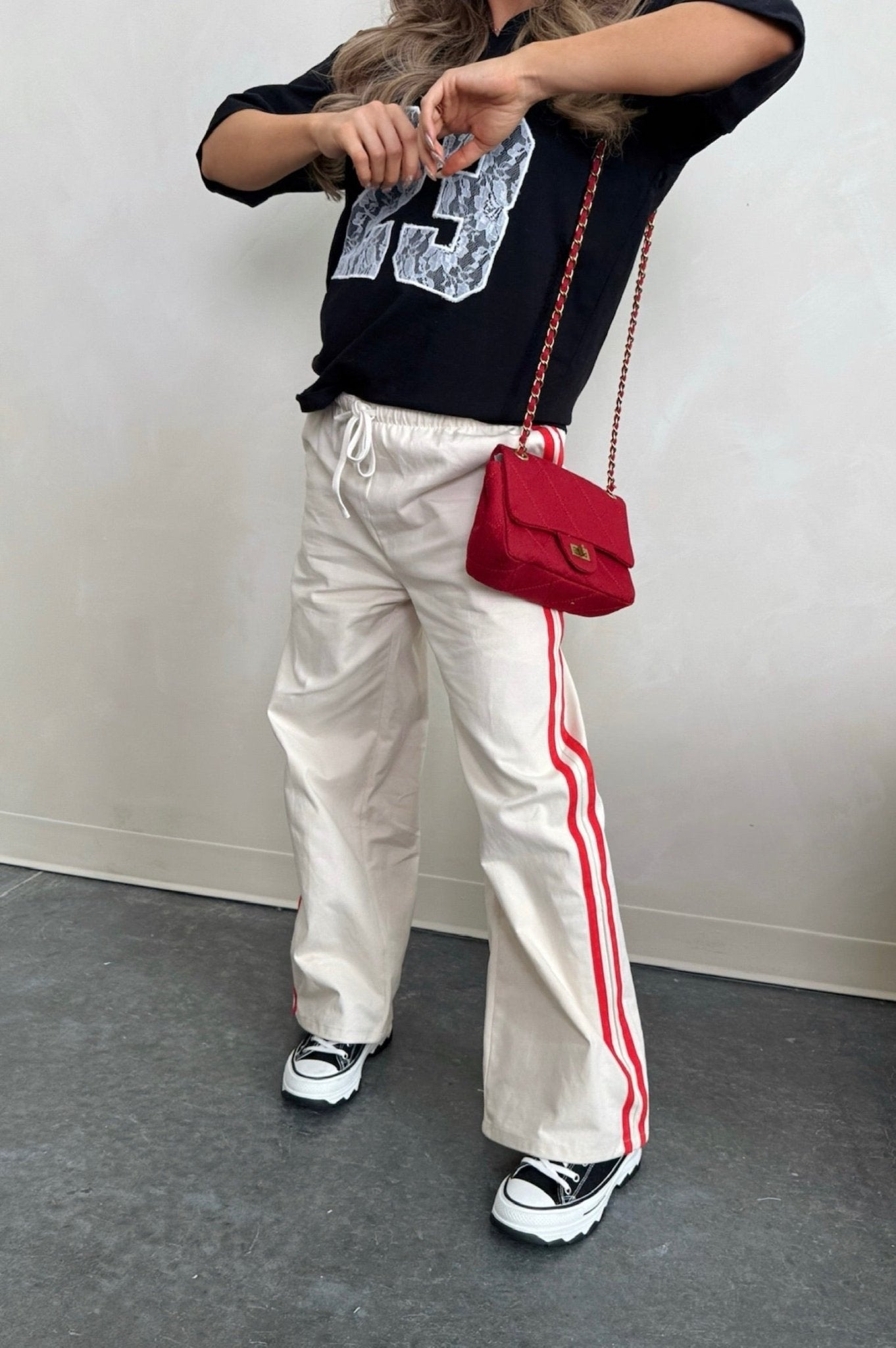 High Contrast Wide Leg Pants