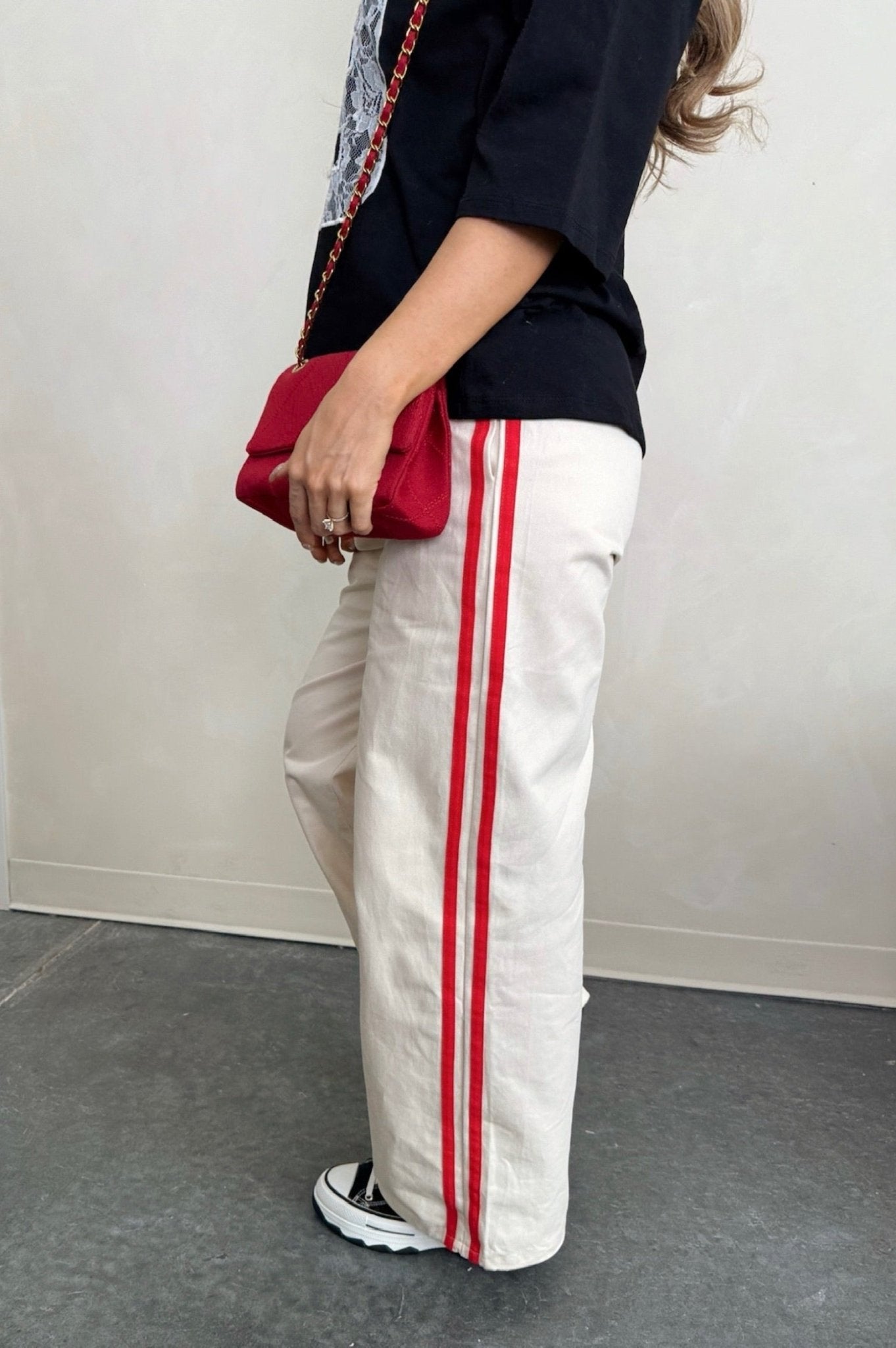 High Contrast Wide Leg Pants