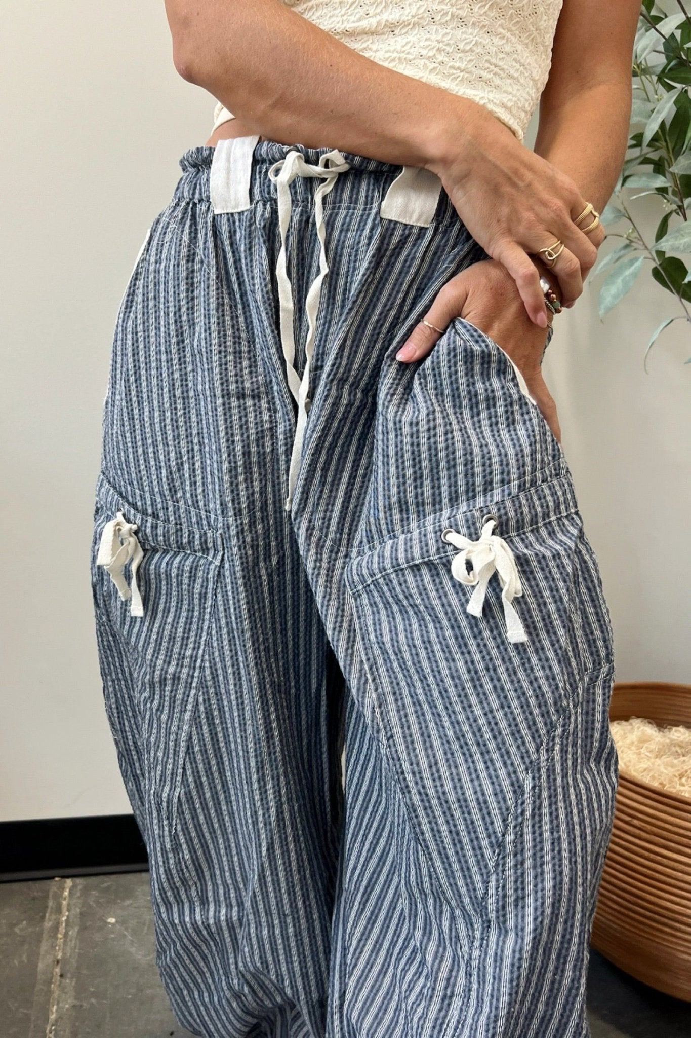 High Road Striped Drawstring Joggers