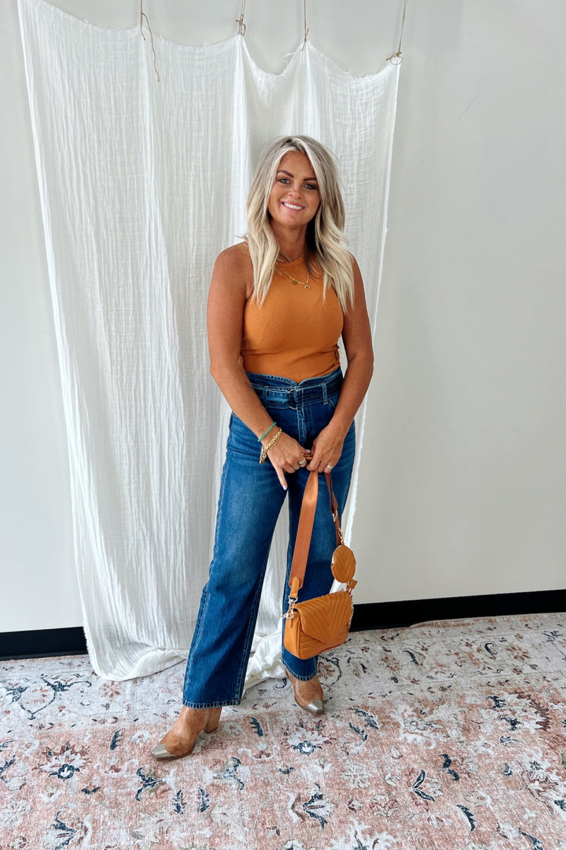 Leland High Rise Belted Jeans - FINAL SALE