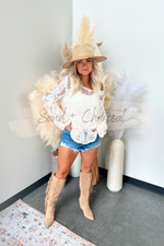 Deverey Lace Bell Sleeve Top