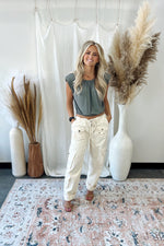 Romy Low Rise Cargo Jeans