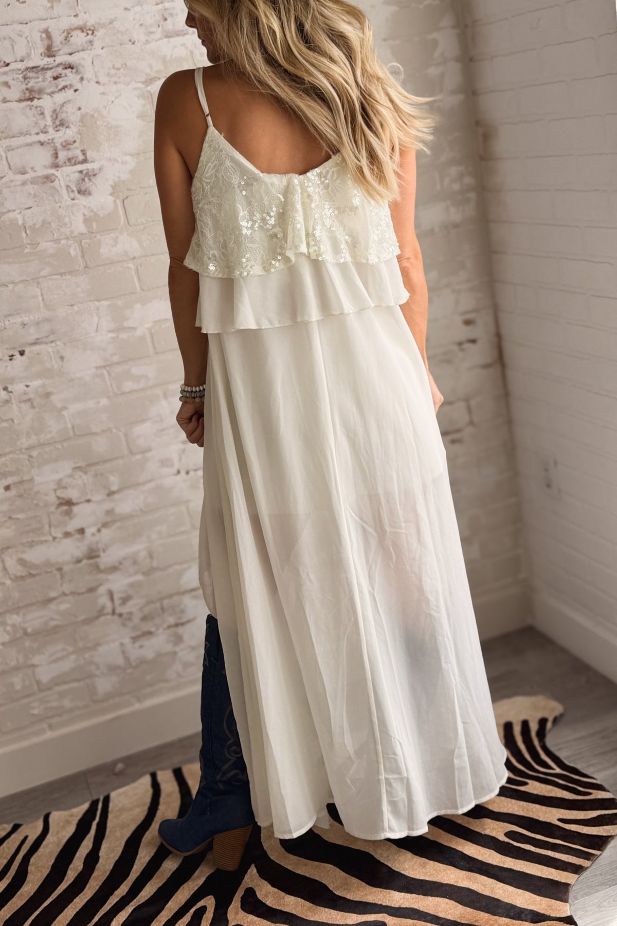 Just Like Heaven Ruffle Maxi Top