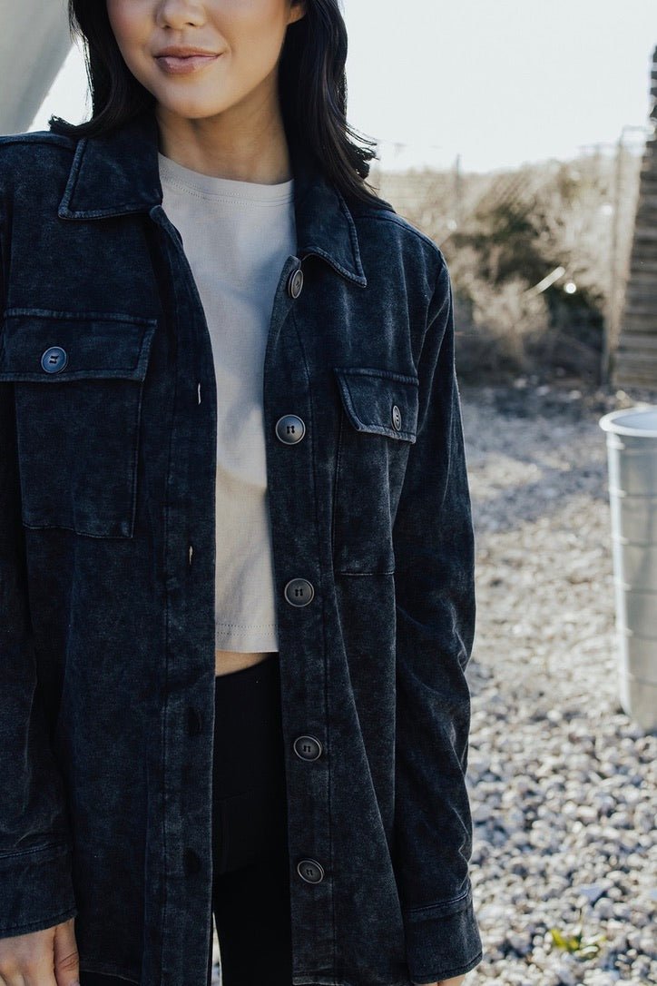 Kade Washed Shacket - FINAL SALE