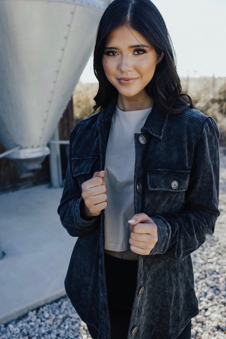 Kade Washed Shacket - FINAL SALE