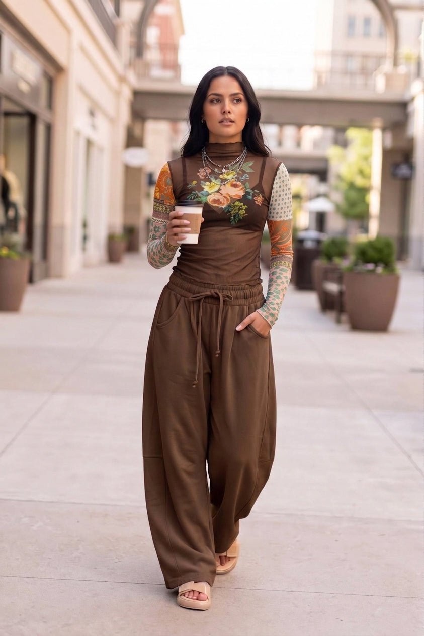 Kaleidoscope Crush Floral Mesh Top