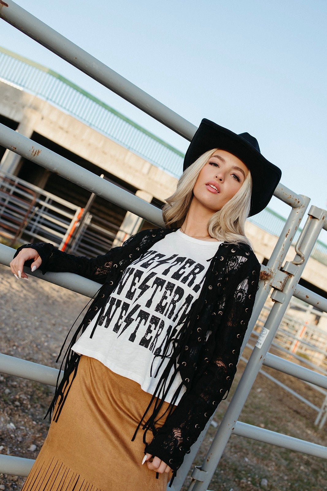 Kash Fringe Lace Crop Jacket