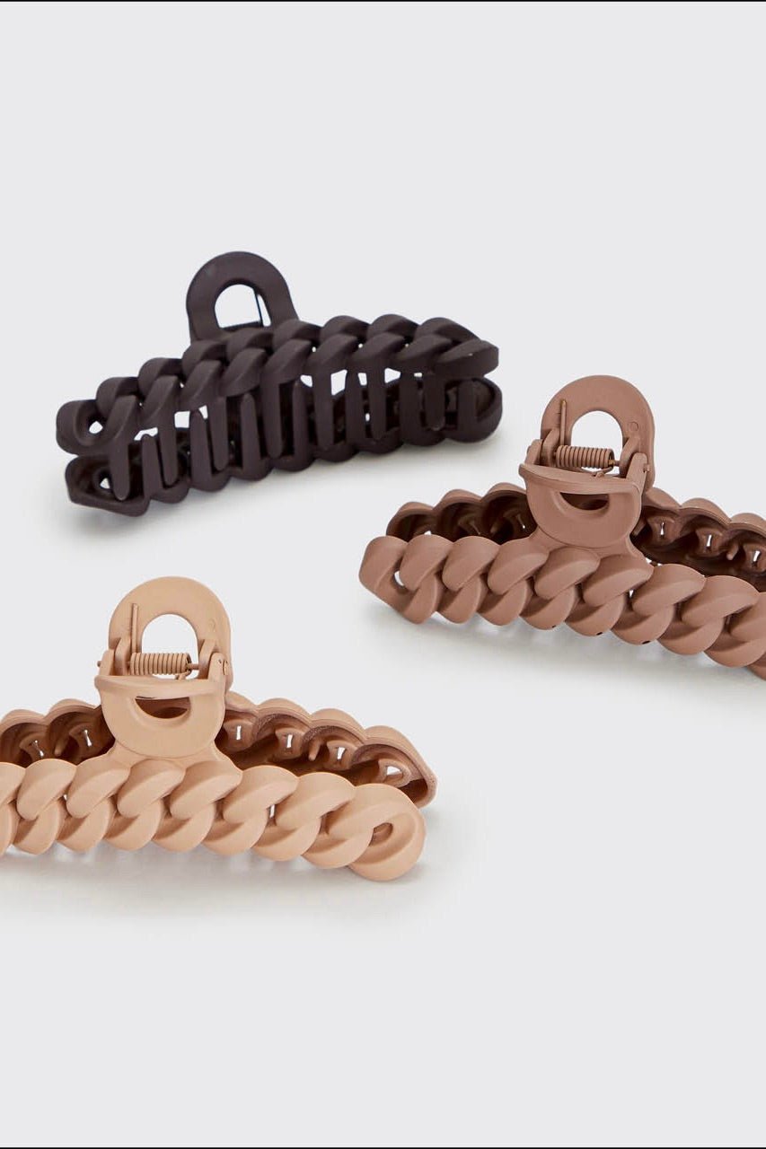 Kitsch Recycled Plastic Chain Claw Clip Set