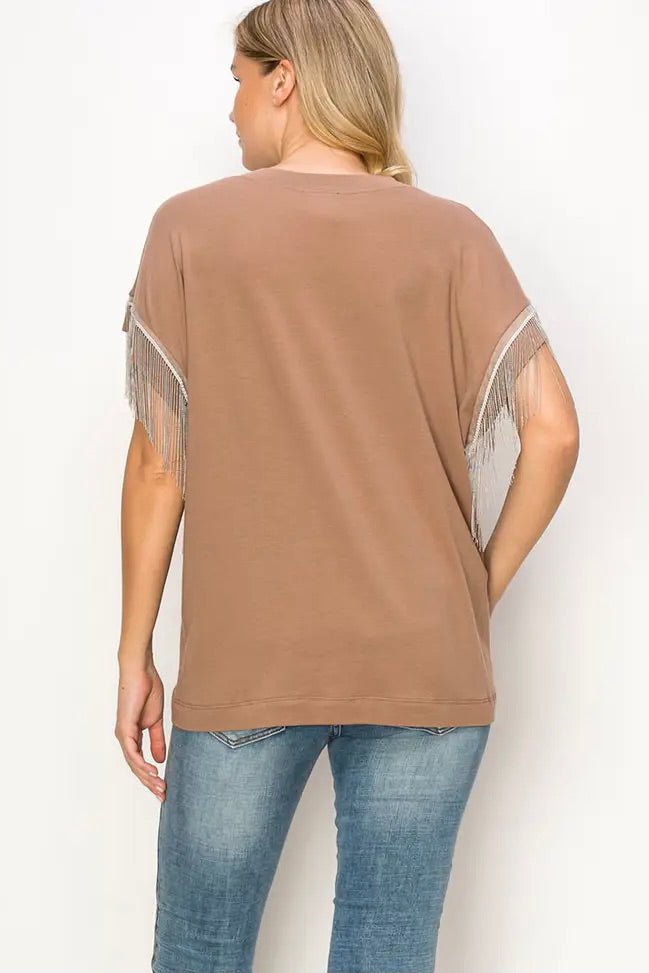 Live to Ride Fringe Graphic Top - FINAL SALE