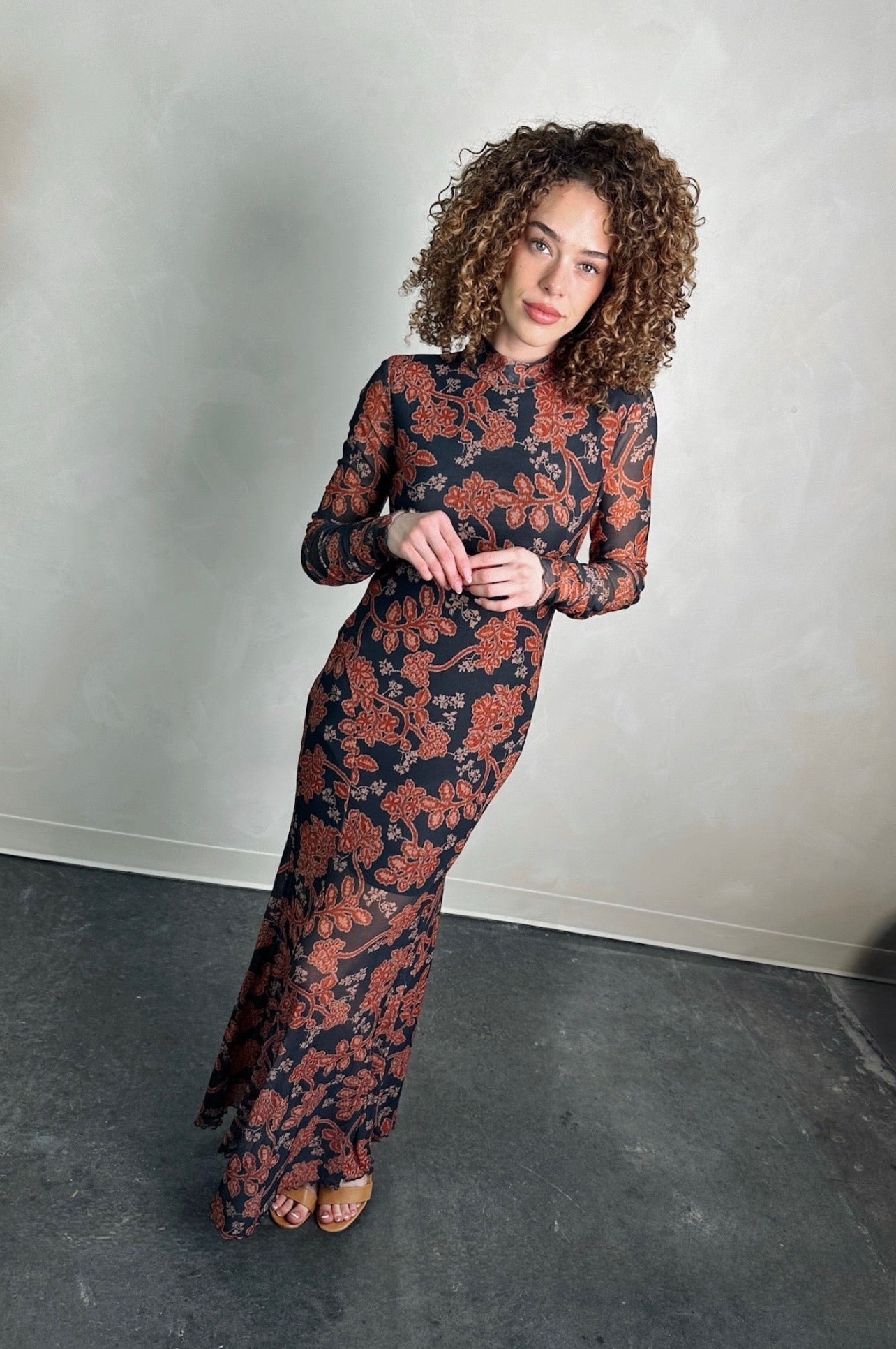 Low Light Floral Maxi Dress