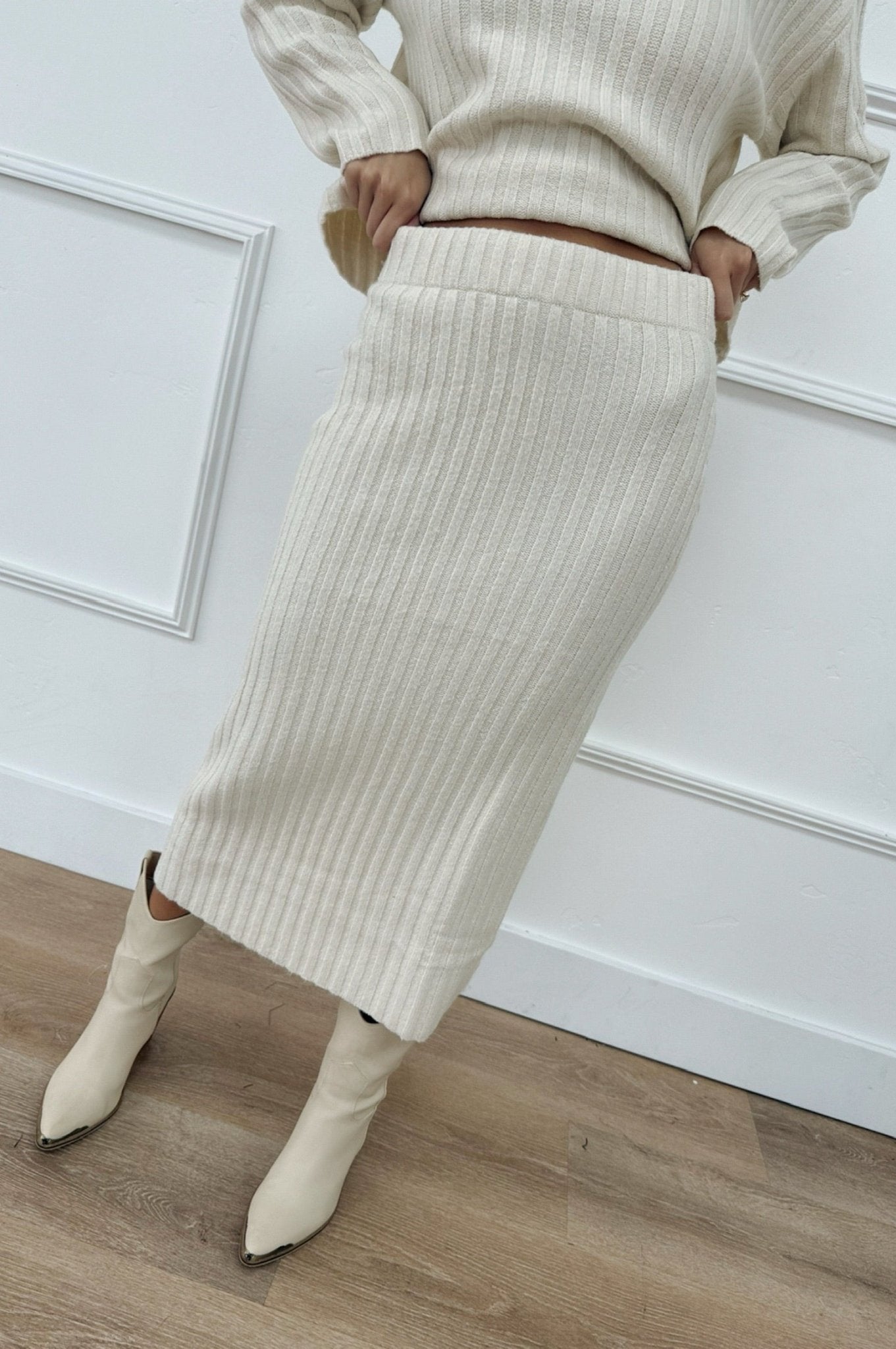 Mallow Milk Midi Skirt