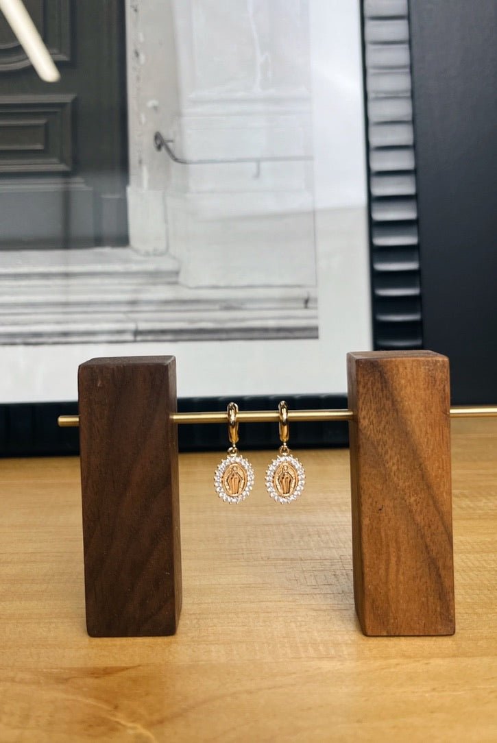 Mary Coin Huggie Earrings