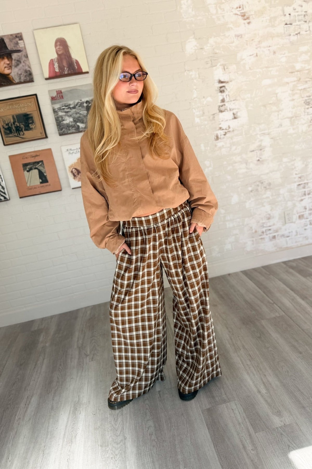 Meet Me Halfway Plaid Pants