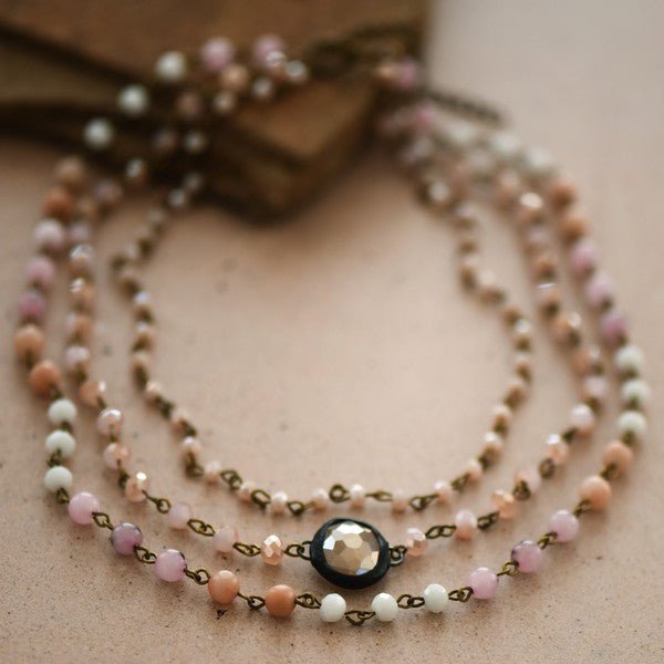 Moonstone Triple Layered Necklace