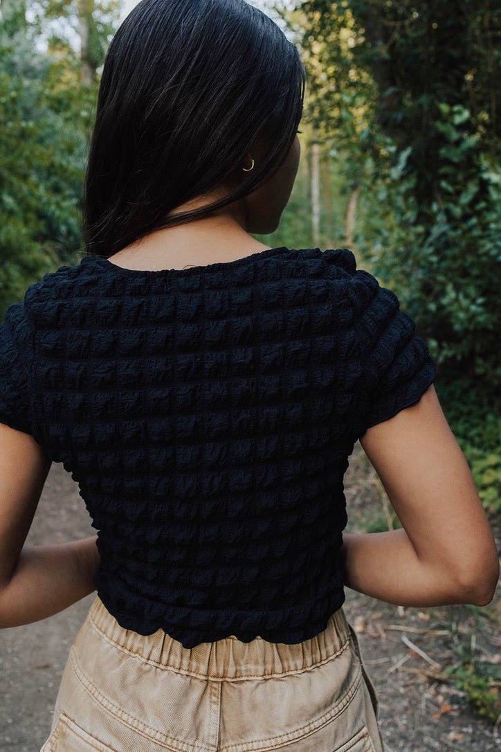 Odessa Bubble Textured Crop Top - FINAL SALE