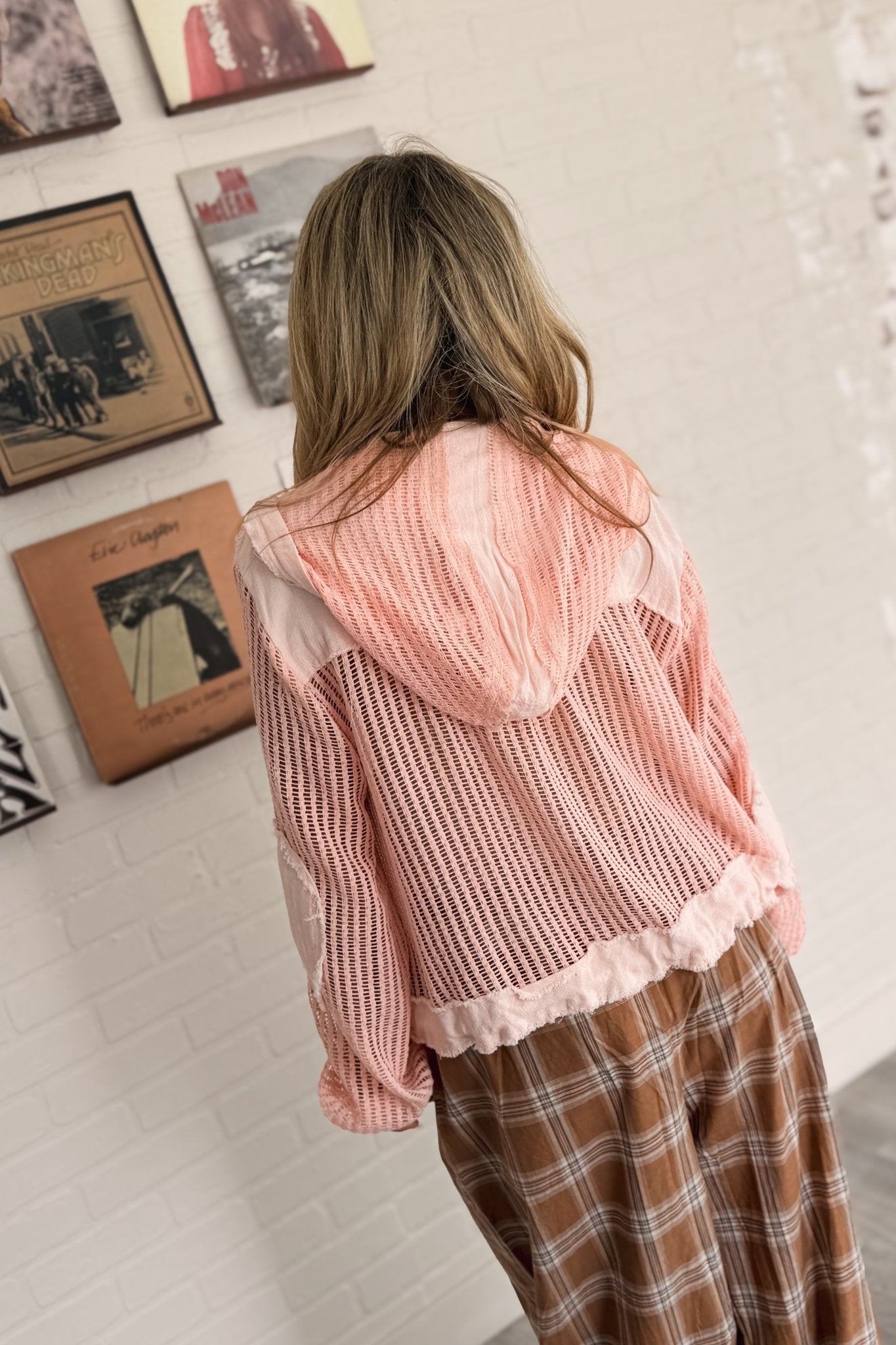 Off The Grid Open Knit Hooded Jacket