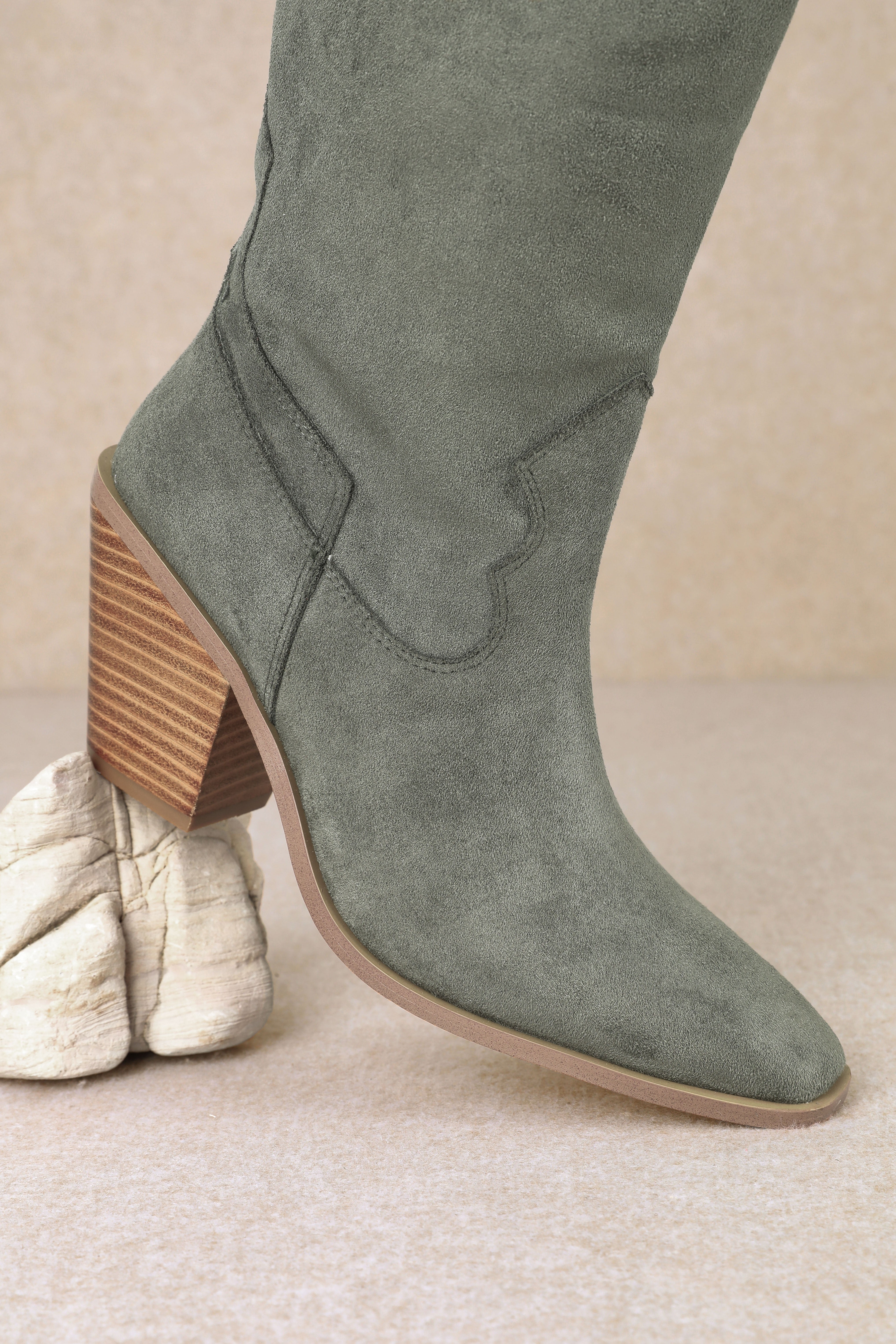 High Stakes Suede Knee High Boots