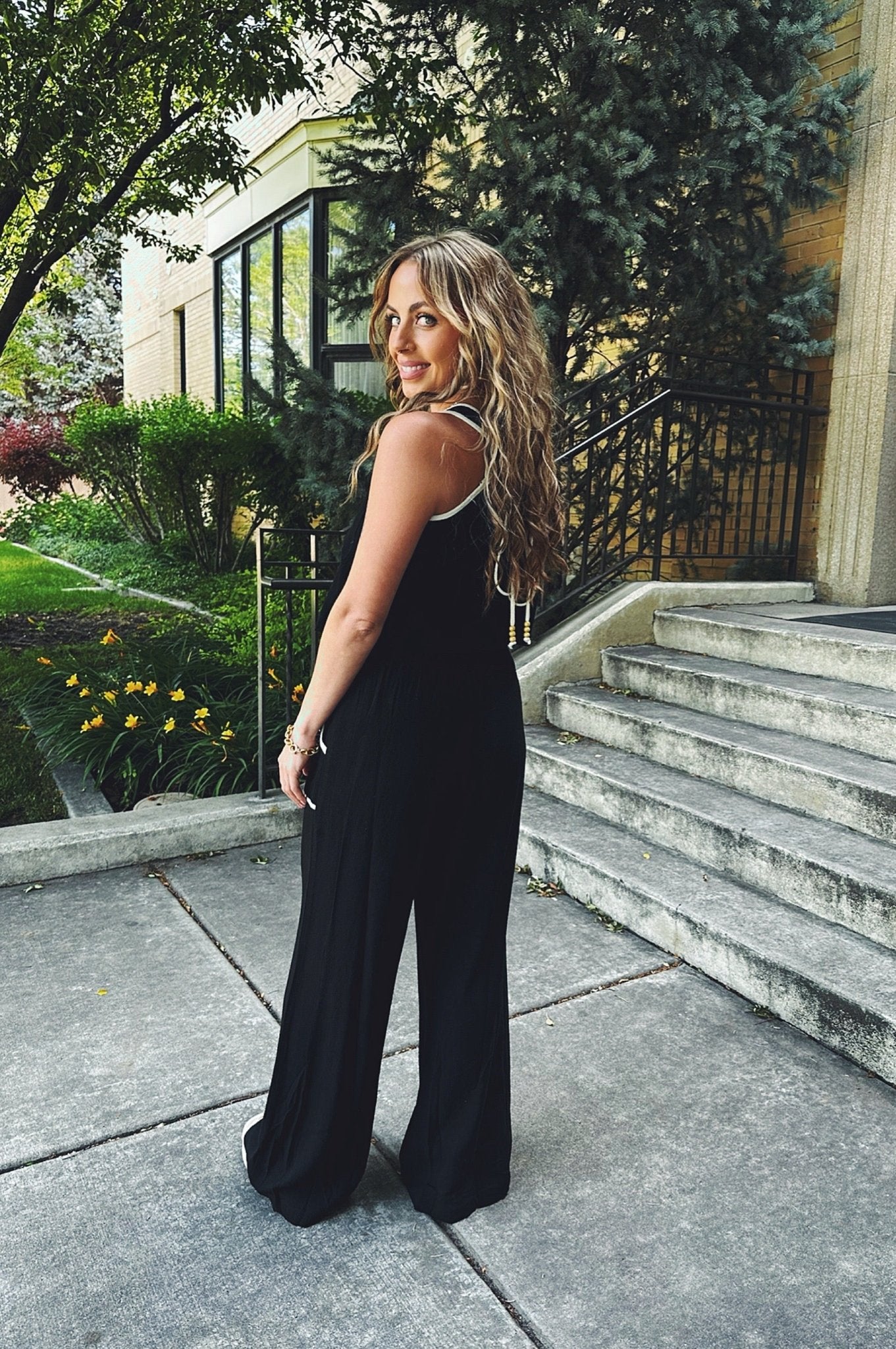 Outlined Linen Pants