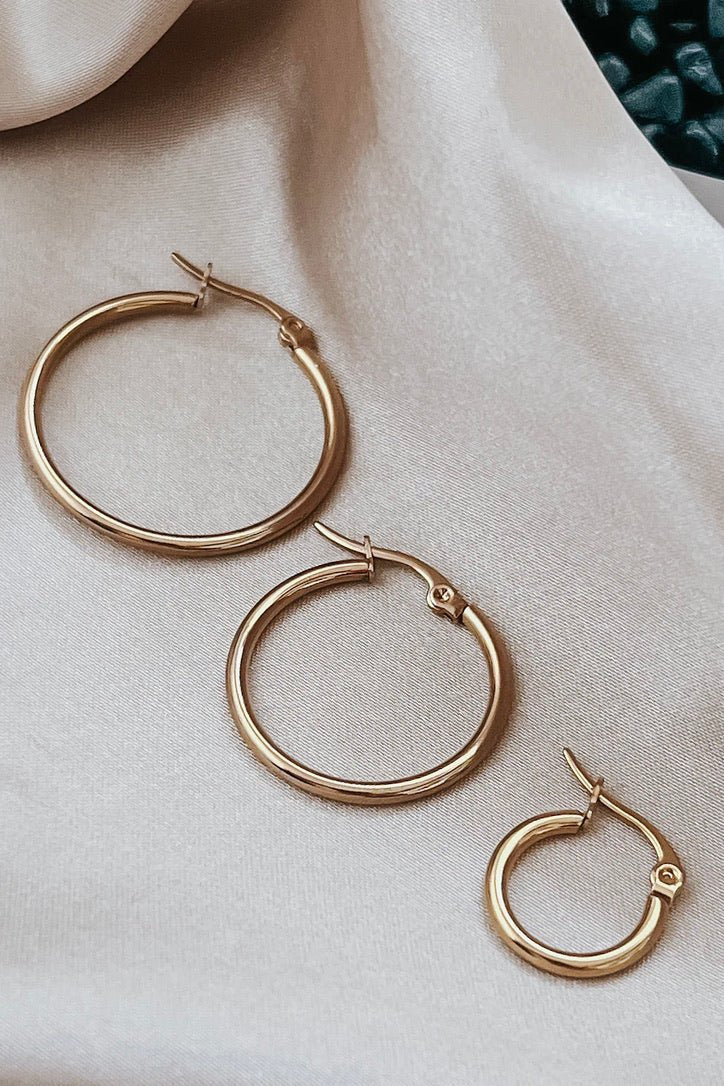 Pam Gold Hoop Earrings - FINAL SALE