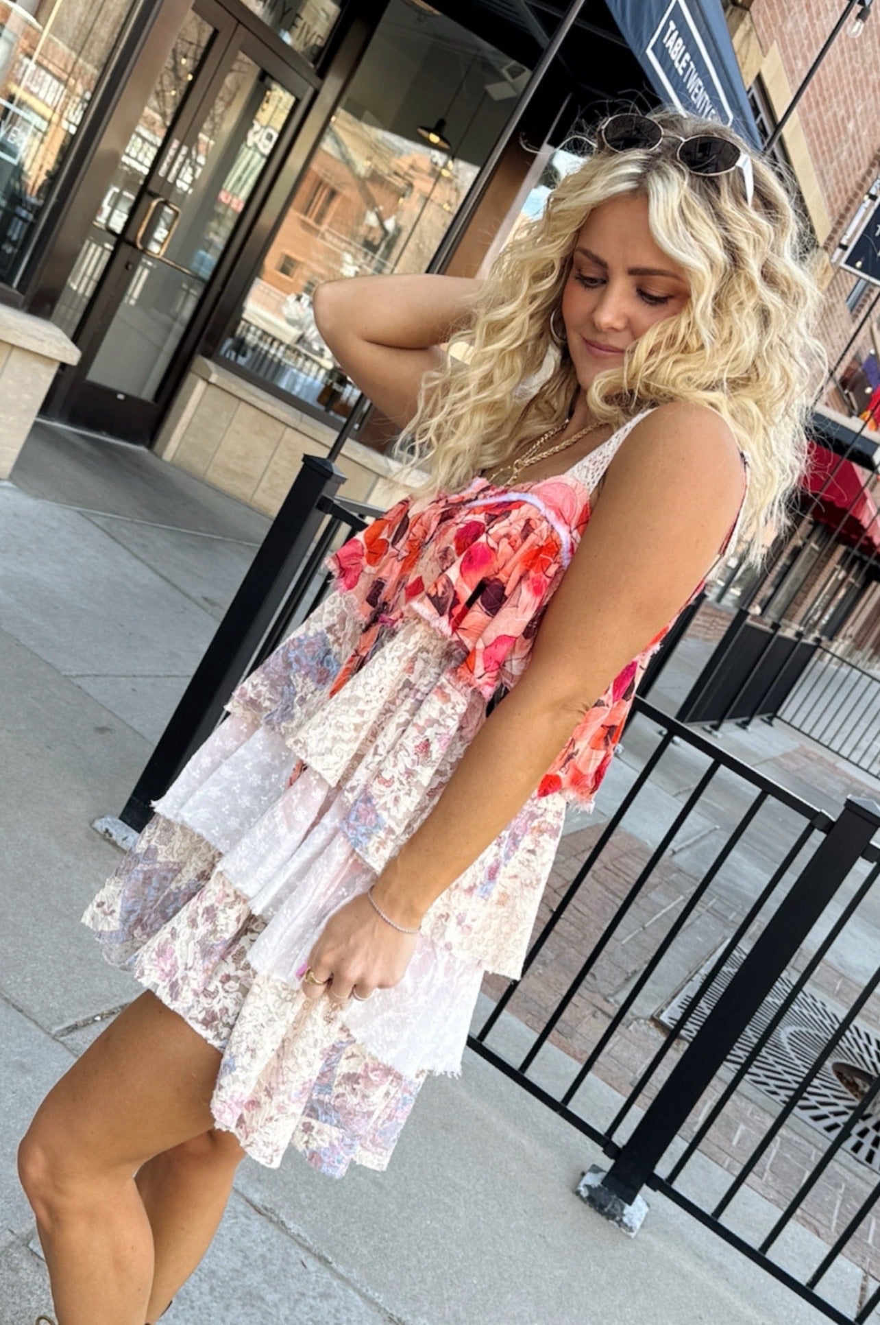 petal tapestry mini dress Petal Patchwork Mini Dress Medium / Multicolor