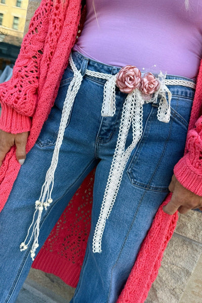 Petal Thread Crochet Belt