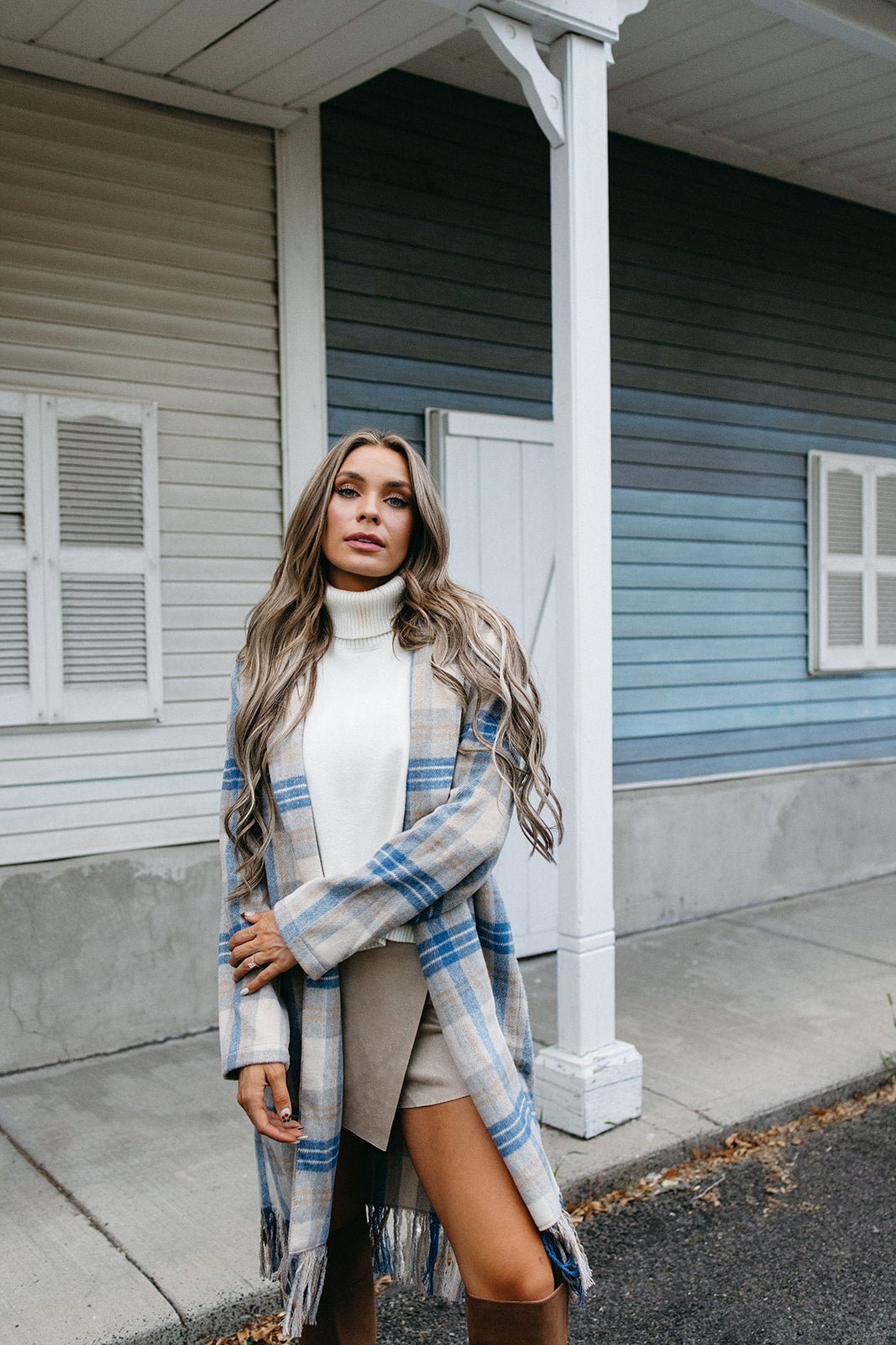 Plaiditude Long Flannel Coat